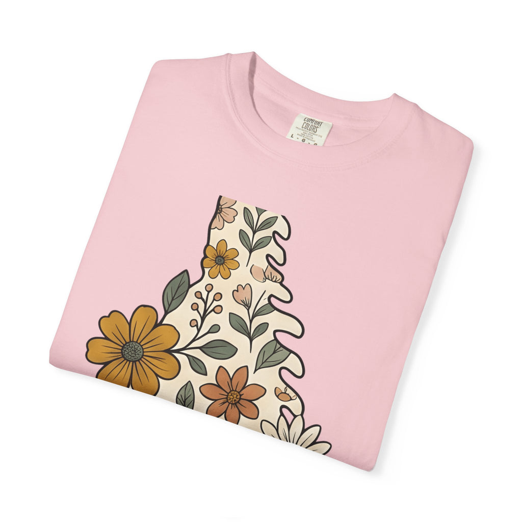 Bloom State Shape Shirt Boho Chic Wilderness Gift Women Rustic Tee Blossom T-Shirt Bohemian Enthusiast Country Tshirt Outdoor Graphic Folk