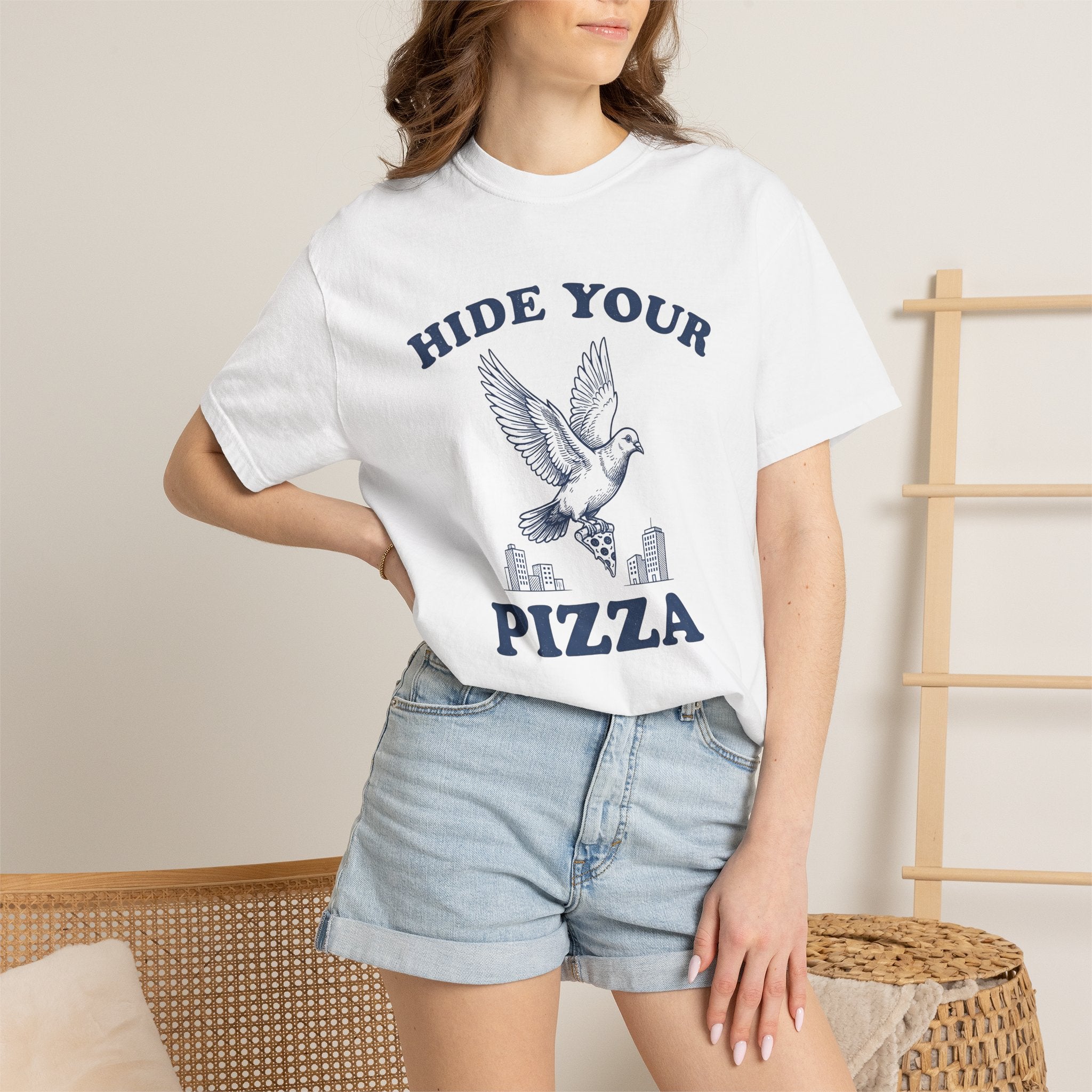 Pigeon Pie Shirt Funny Meal Gift Women Classic Tee Squab T-Shirt Humor Fan Vintage Tshirt Food Graphic Pencil Sketch City View Tshirt