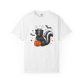 Skunk Spooky Shirt Halloween Animals Seasonal Gift Women Sketch Tee Stink t-shirt Halloween Fan Drawing Graphic Retro Jack O Lantern Tshirt