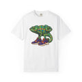 Chameleon Sneakers Shirt Animals Reptile Gift Women Vibrant Graphic Tee Custom Shoes T-Shirt Wildlife Fan Kicks Graphic Reptile Illustration