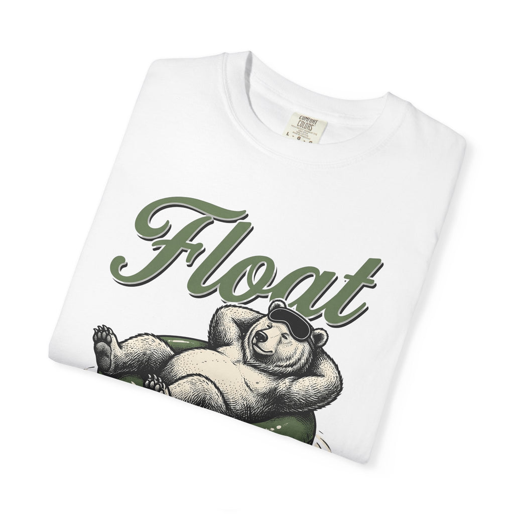 Bear Swim Ring Shirt Funny Pets Gift Women Line Art Tee Inflatable Ring T-Shirt Humor Fan Simple Tshirt Animal Graphic Cartoon Sun Glasses