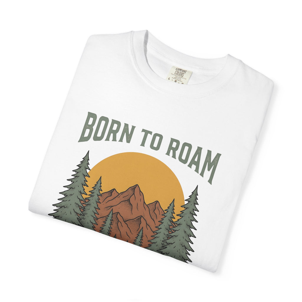 Mountain Trees Shirt Adventure Trekking Gift Women Retro Tee Forest T-Shirt Explorer Enthusiast Vintage Tshirt Hiking Graphic Sketch Bright