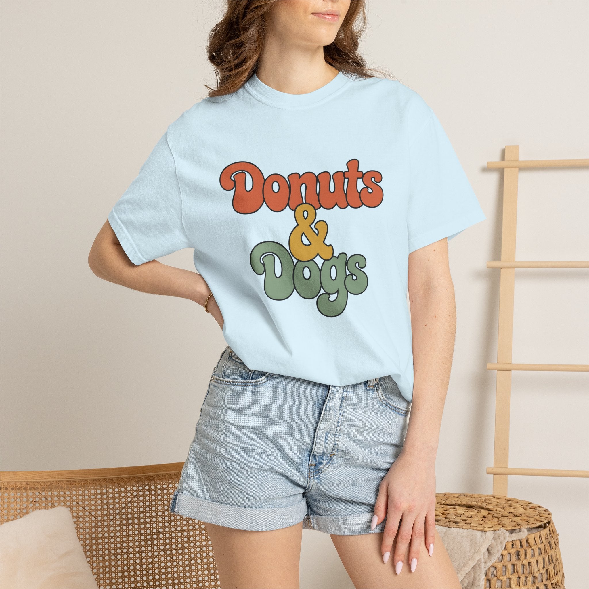 Retro Text Graphic Shirt Desserts Pets Gift Women Playful Tee Typography T-Shirt Sweets Fan Fun Tshirt Animal Graphic Bold Groovy Font