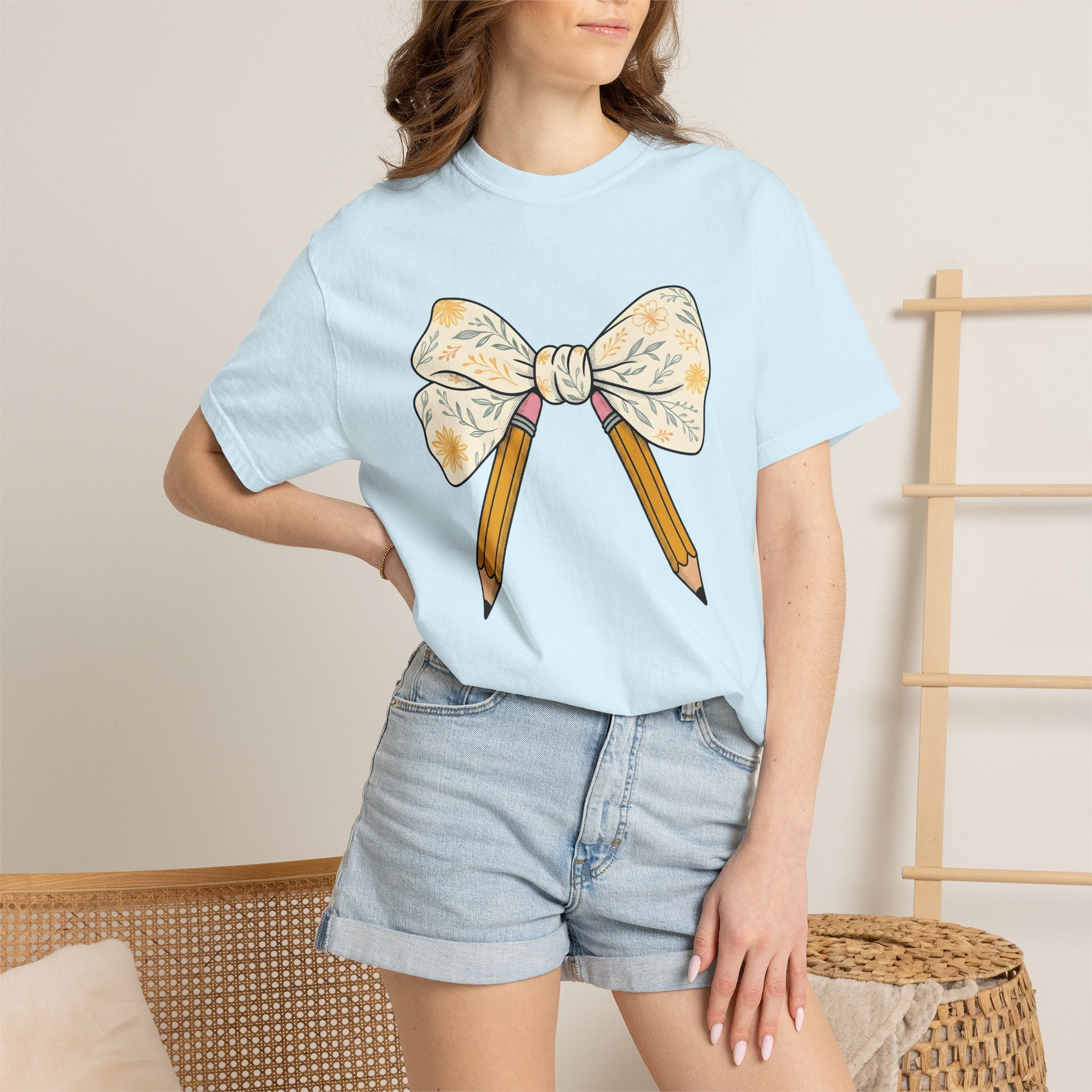 Drawing Bow Shirt Teachers Education Gift Women Botanical Tee Archery T-Shirt Educator Enthusiast Floral Tshirt Learning Graphic Sketch