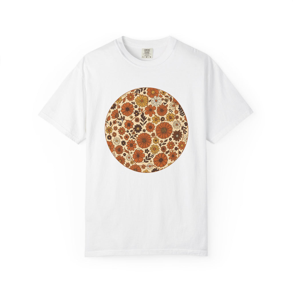 Classic Floral Design Shirt Moms Nature Gift Women Tribal Tee Floral T-Shirt Mother Fan Ethnic Tshirt Outdoor Graphic Mid Century Sunflower