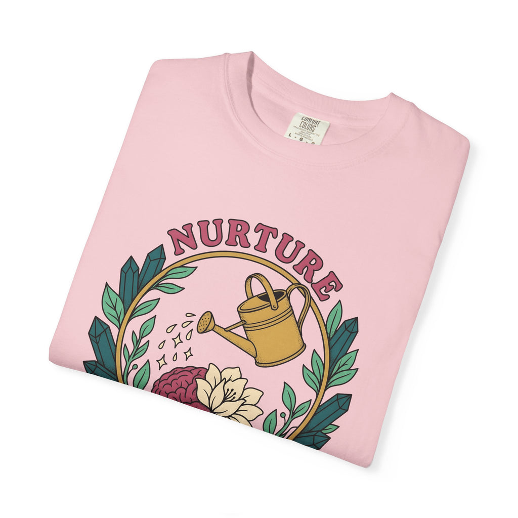 Watering Can Mind Bloom Shirt Boho Chic Wellness Gift Women Hippie Tee Watering Can T-Shirt Boho Enthusiast Psychedelic Tshirt Self Care