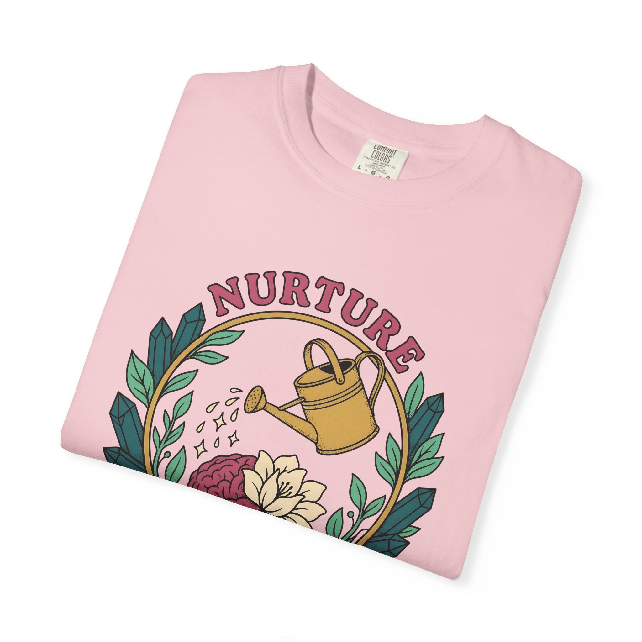 Watering Can Mind Bloom Shirt Boho Chic Wellness Gift Women Hippie Tee Watering Can T-Shirt Boho Enthusiast Psychedelic Tshirt Self Care