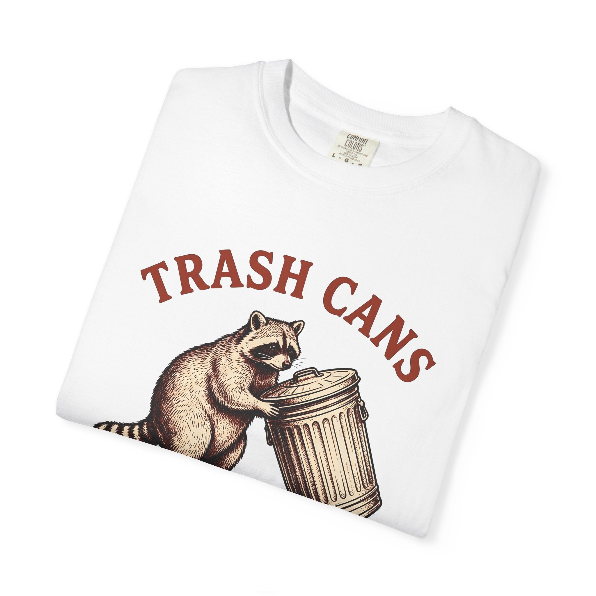 Raccoon Trash Bin Shirt Funny Creatures Gift Women Classic Tee Trash Panda T-Shirt Humor Fan Vintage Tshirt Animal Graphic Doodle Beast