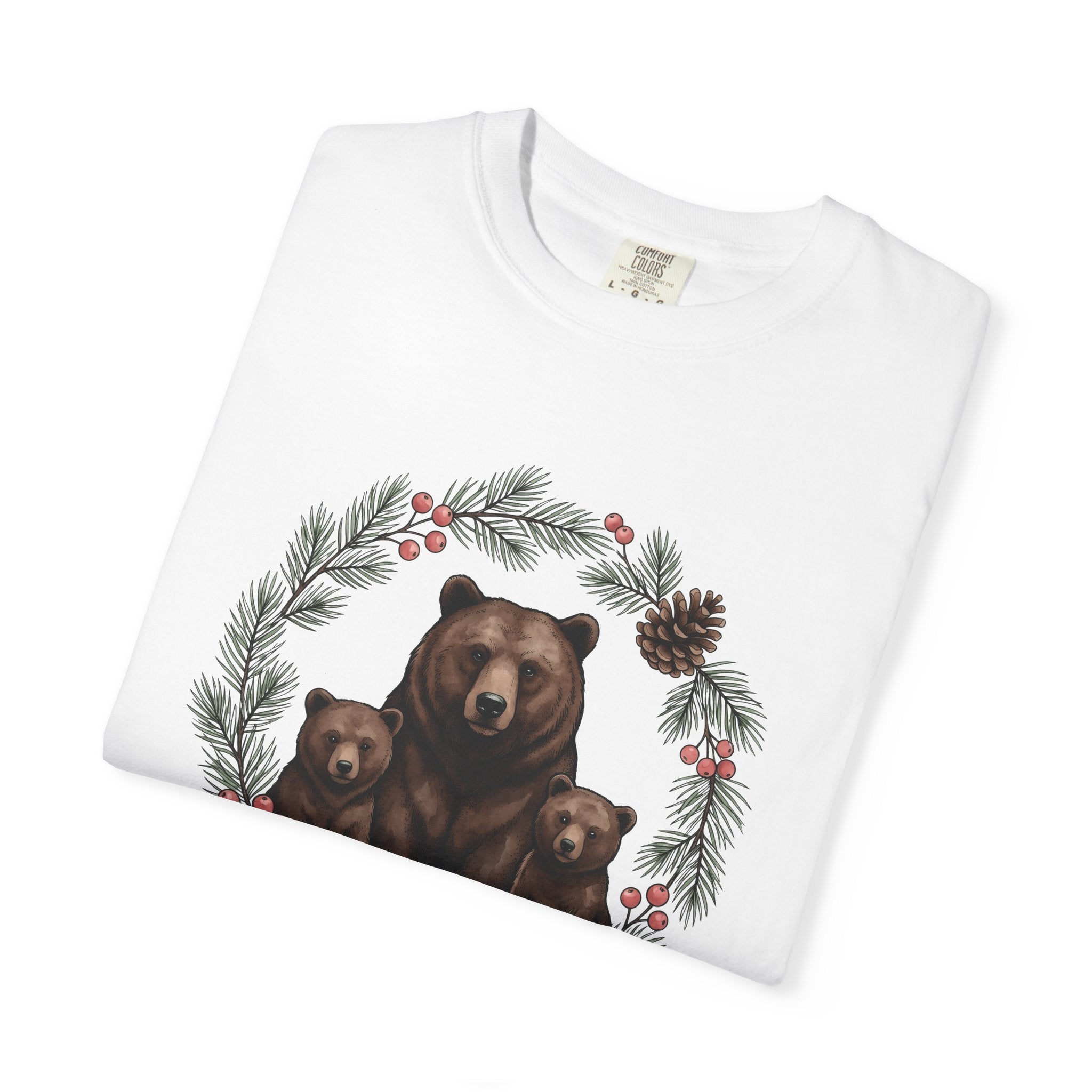Bear Clan Shirt Christmas Fauna Gift Women Cartoon Tee Ursine T-Shirt Xmas Fan Toon Tshirt Wildlife Graphic Antique Ring Tshirt