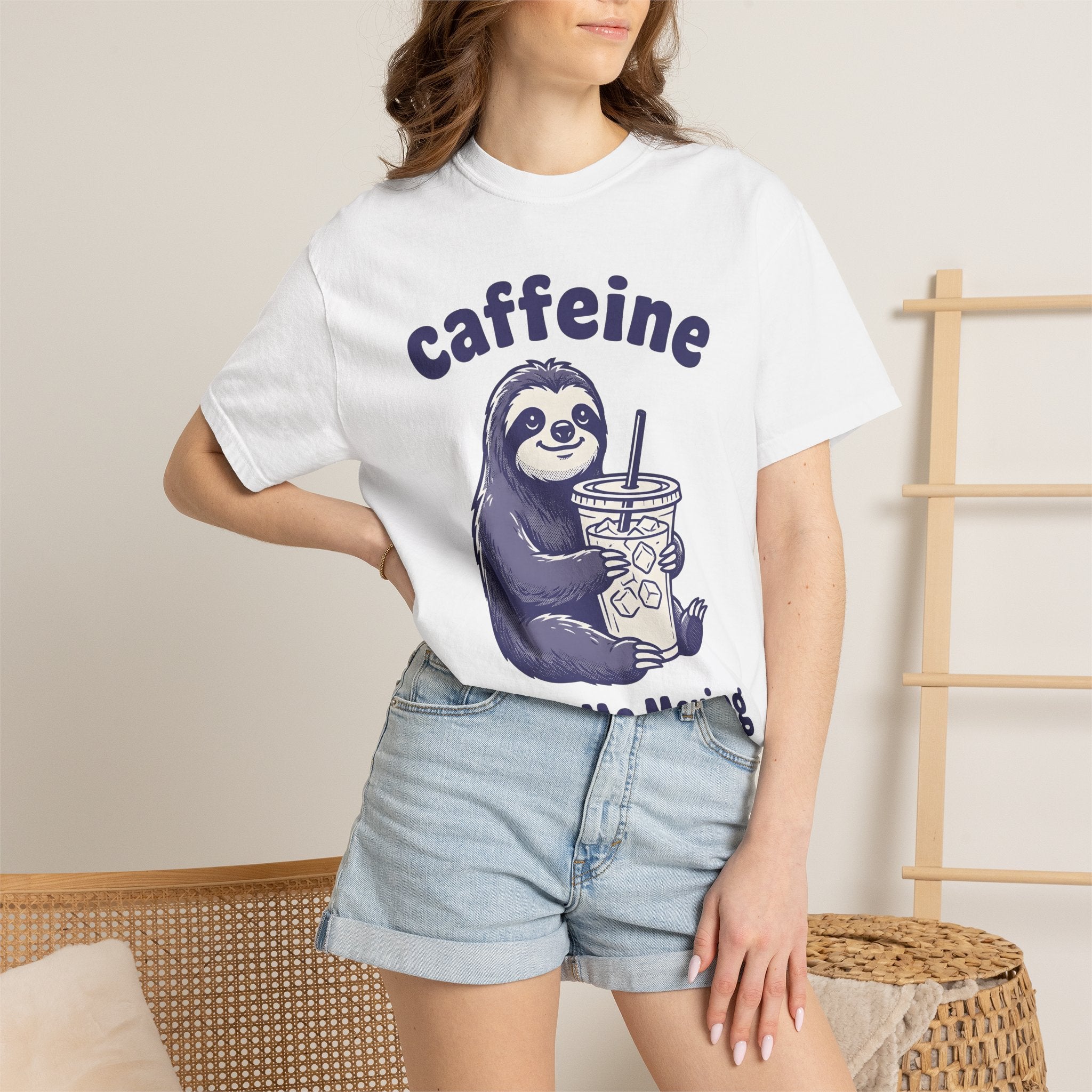 Sloth Espresso Cup Shirt Coffee Creatures Gift Women Comic Tee Coffee Mug T-Shirt Coffee Fan Espresso Cup Graphic Creature Illustration