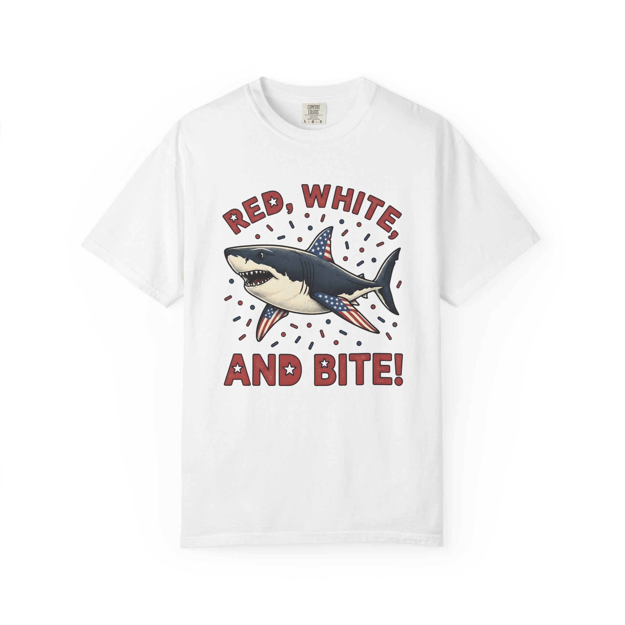 Freedom Shark Shirt 4th Of July Creatures Gift Women Antique Tee Shark T-Shirt Patriot Fan Vintage Tshirt Beast Graphic Nostalgic Sparkles
