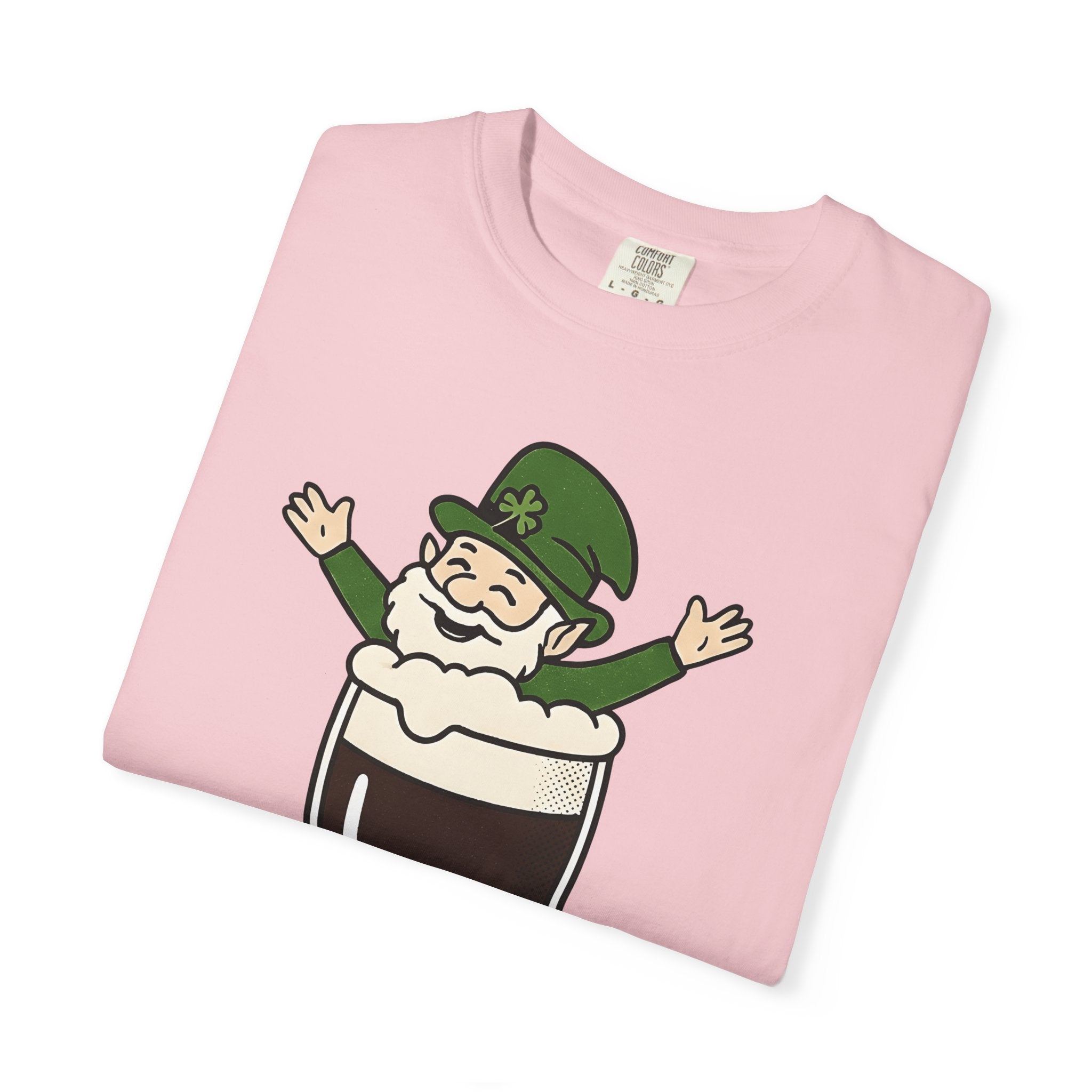Leprechaun Mug Shirt St Patrick's Day Lager Gift Women Comic Tee Beer Mug T-Shirt St Patricks Fan Cartoon Tshirt Beer Graphic Hand Drawn