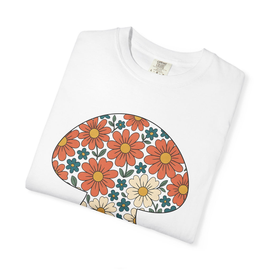 Mushroom Bloom Shirt Boho Chic Environment Gift Women Indie Tee Fungus T-Shirt Hippie Fan Bohemian Tshirt Eco Graphic Classic Daisy Flower