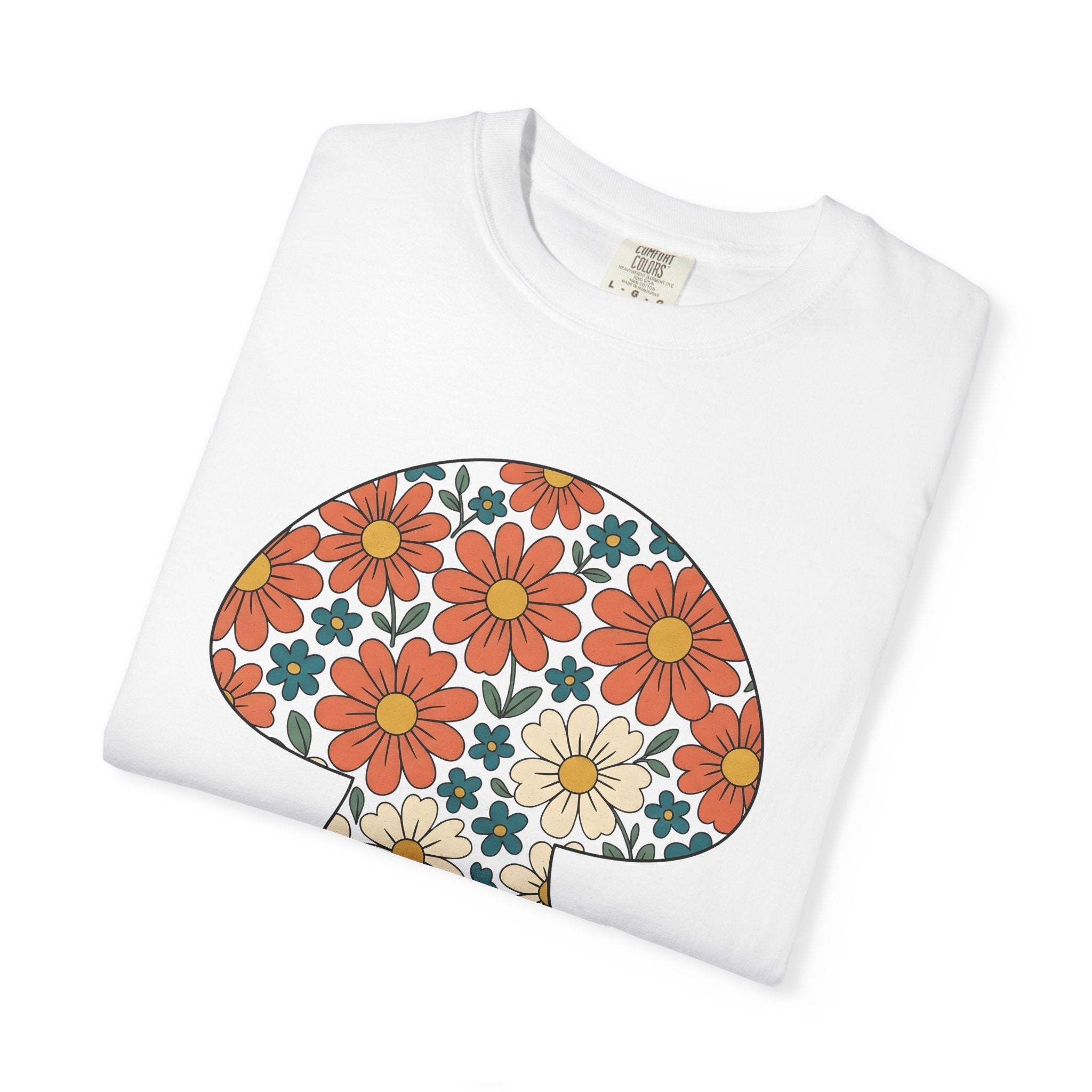 Mushroom Bloom Shirt Boho Chic Environment Gift Women Indie Tee Fungus T-Shirt Hippie Fan Bohemian Tshirt Eco Graphic Classic Daisy Flower