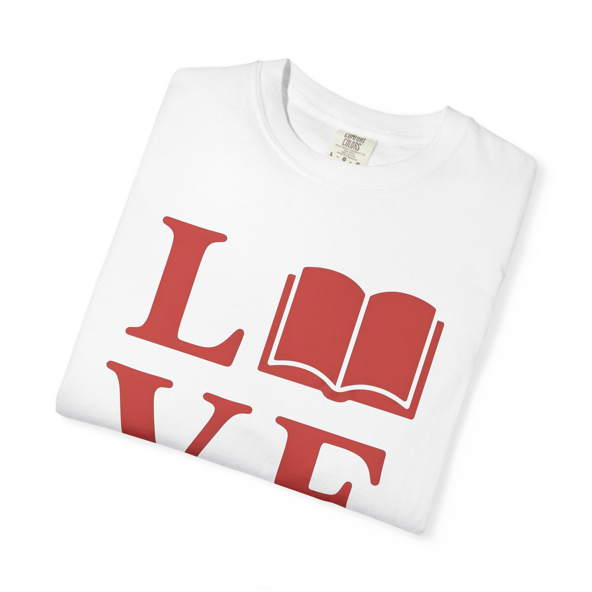 Book Love Shirt St. Valentine's Day Bookworm Gift Women Minimalist Tee Bibliophile T-Shirt Valentine Fan Simple Tshirt Book Illustration