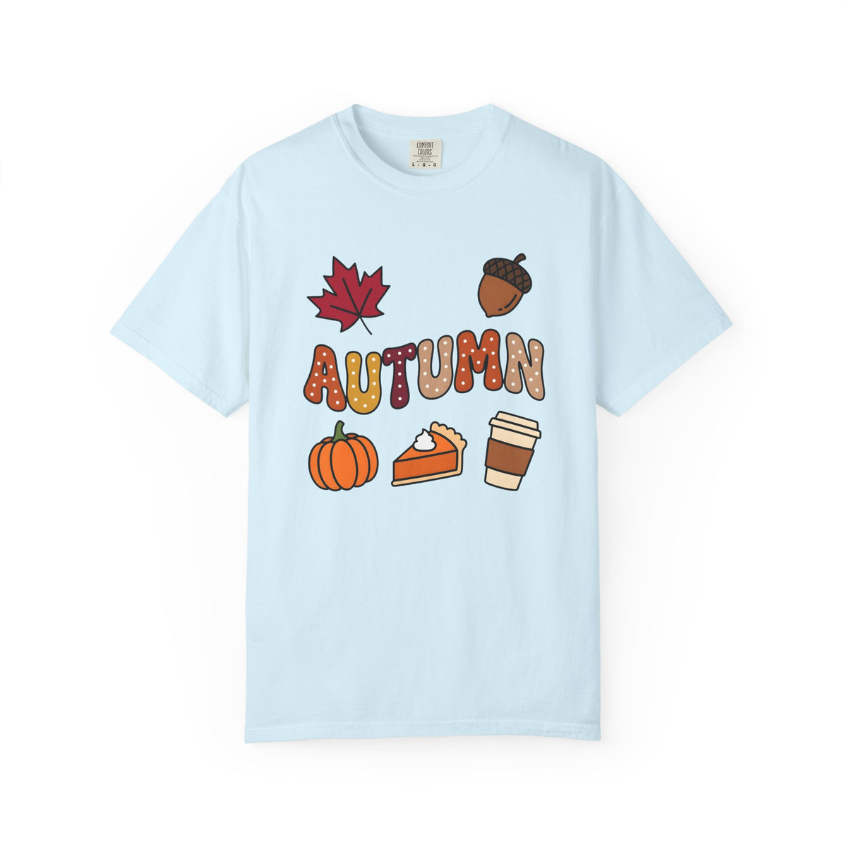 Fall Icons Shirt Autumn Crops Unisex Gift Line Art Tee Autumn Symbols T-Shirt