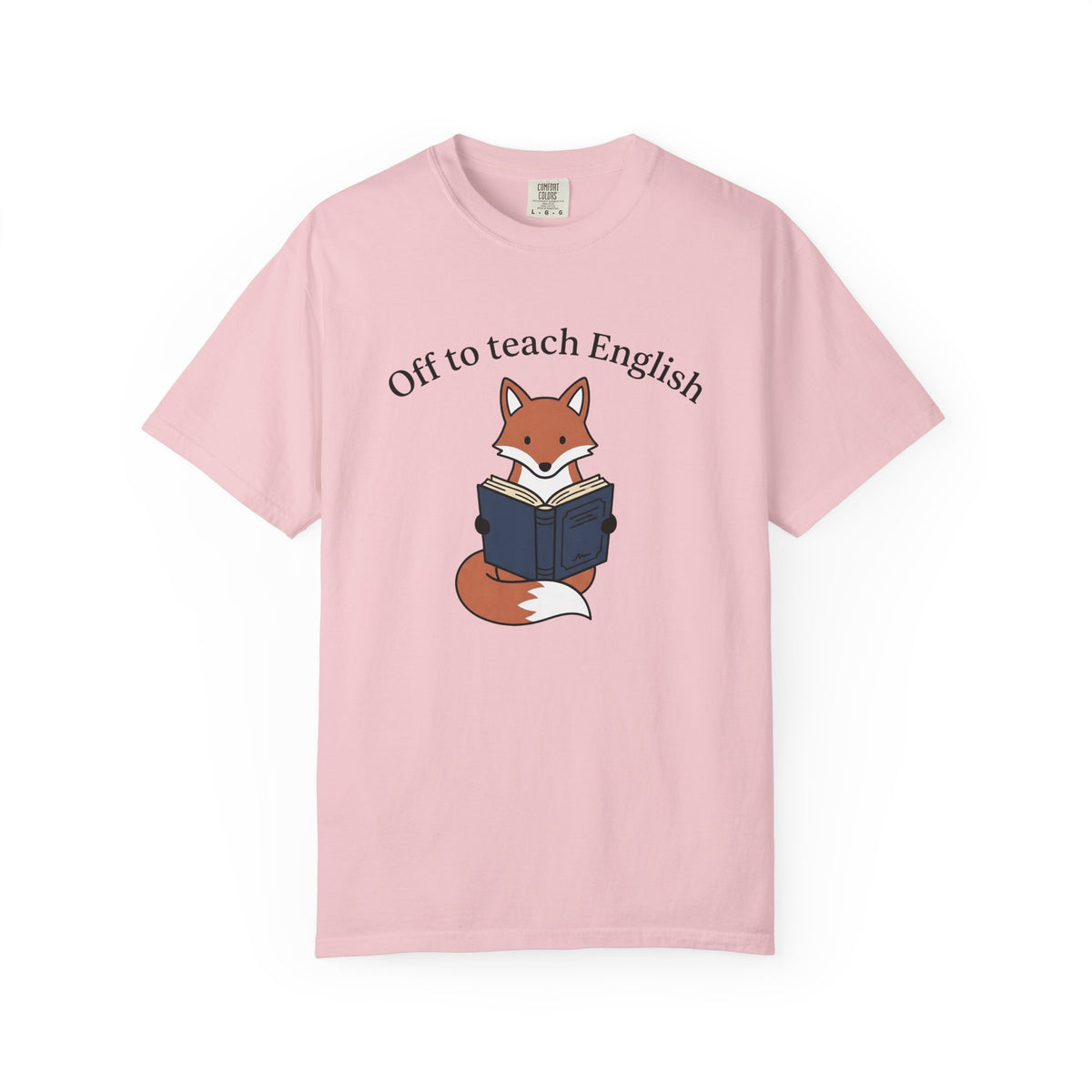 Fox Holding Book Shirt Teacher Wildlife Gift Women Kawaii Tee Vixen T-Shirt Educator Enthusiast Cute Tshirt Animal Graphic Comic Reading