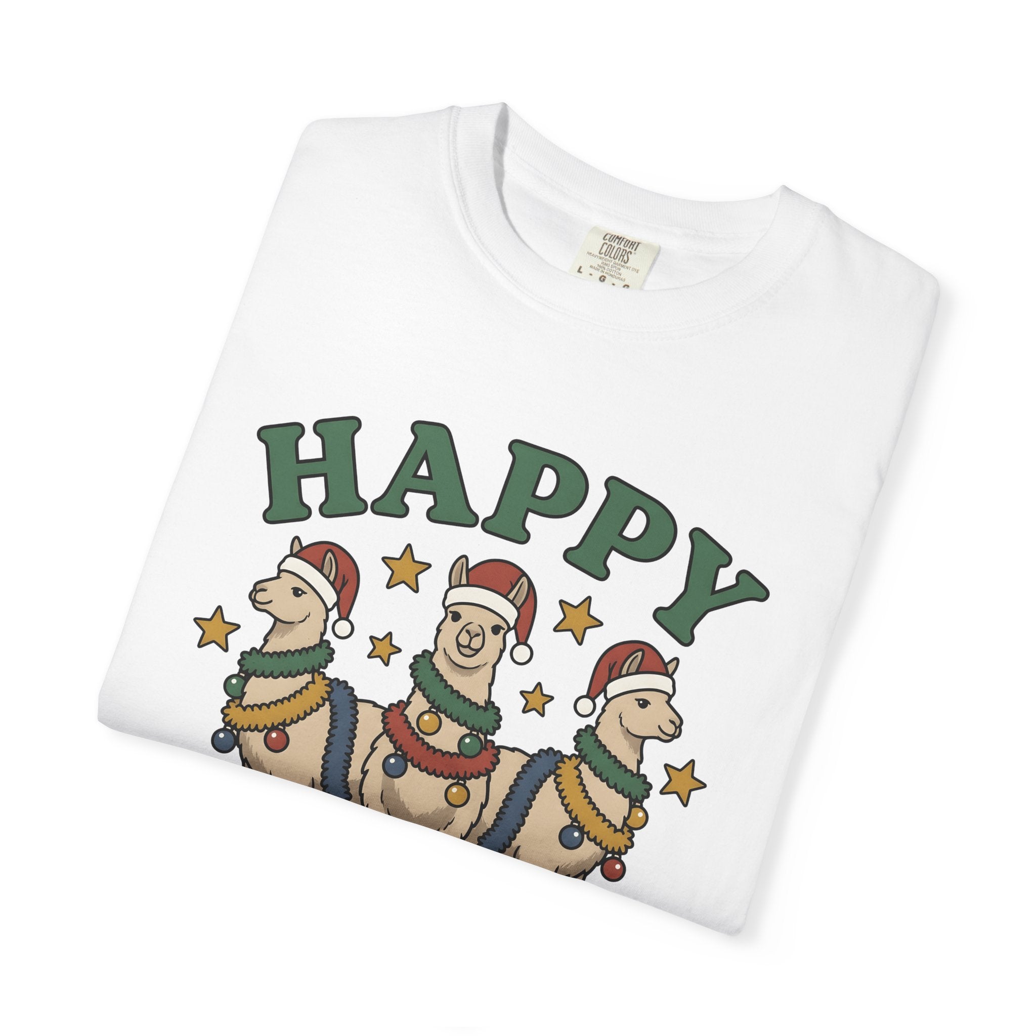 Llama Set Shirt Christmas Pet Gift Women Comic Tee Alpaca T-Shirt Xmas Fan Cartoon Tshirt Animal Graphic Classic Holiday Hat Tshirt