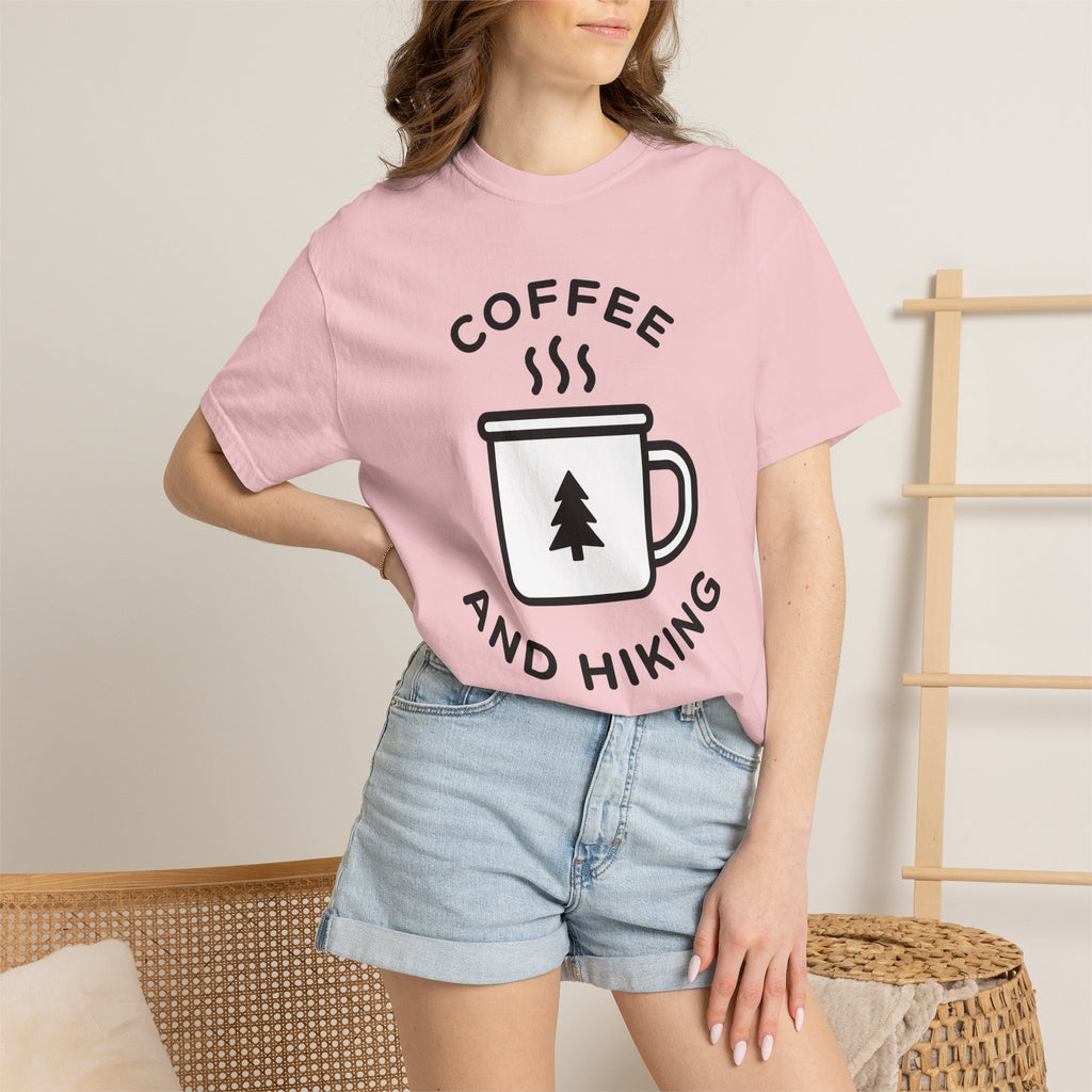 Coffee Mug Shirt Coffee Nature Gift Women Minimalist Tee Mug T-Shirt Coffee Fan Simple Tshirt Wilderness Graphic Retro Pine Tree Tshirt