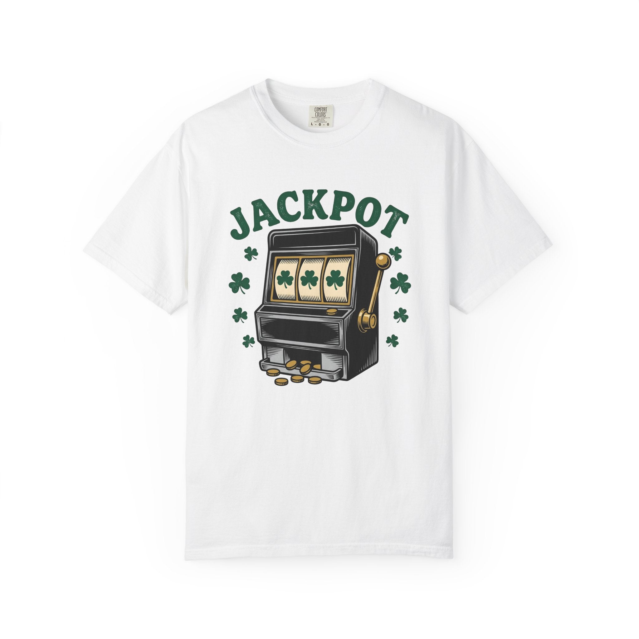 Slot Machine Shirt St Patrick's Day Gambling Gift Women Vintage Tee Poker Machine T-Shirt Luck Fan Retro Tshirt Betting Graphic Throwback