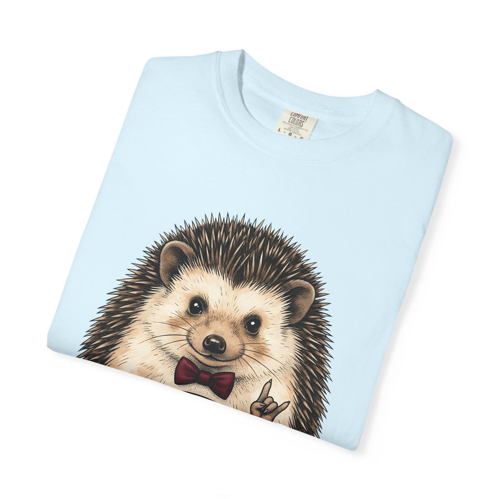 Hedgehog Coffee Shirt Coffee Animal Gift Women Hand Drawn Tee Coffee T-Shirt Coffee Fan Illustrated Graphic Creature Design Vintage Bow Tie
