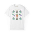 Rabbit Ears Pot Shirt Easter Plants Gift Women Adorable Tee Flowerpot T-Shirt Easter Fan Floral Tshirt Cute Illustration Soft Colors Flower