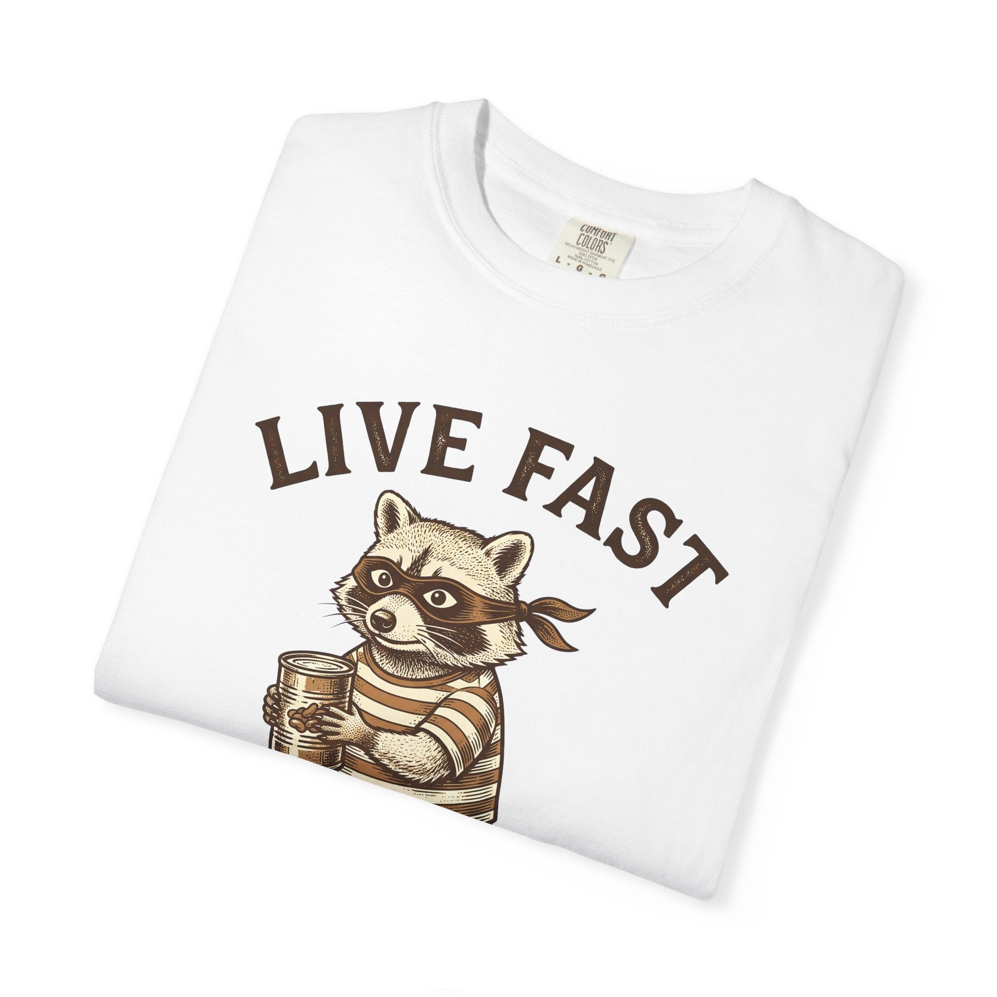 Raccoon Graphic Shirt Funny Animal Gift Women Vintage Tee Trash Panda T-Shirt Humor Fan Distressed Graphic Retro Comic Animal Tshirt