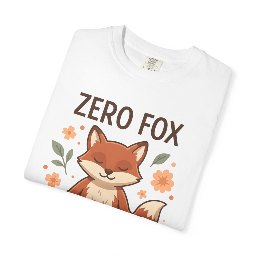 Peaceful Fox Shirt Yoga Creatures Gift Women Sweet Tee Fox T-Shirt Yoga Enthusiast Cute Tshirt Animal Graphic Clean Floral Tshirt