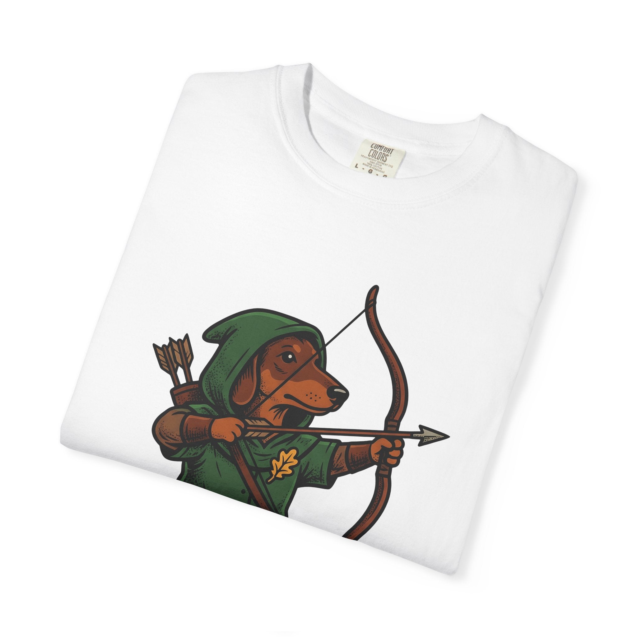 Dachshund Archer Shirt Dog Magic Gift Women Comic Tee Wiener Dog T-Shirt Dog Fan Cartoon Tshirt Magical Graphic Sketch Bow Tshirt
