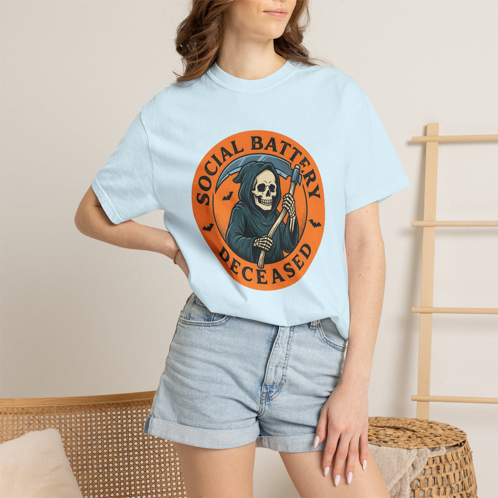 Grim Reaper Shirt Halloween Goth Gift Women Vintage Tee Death Harvest T-Shirt Horror Fan Dark Art Tshirt Gothic Graphic Retro Bats Tshirt