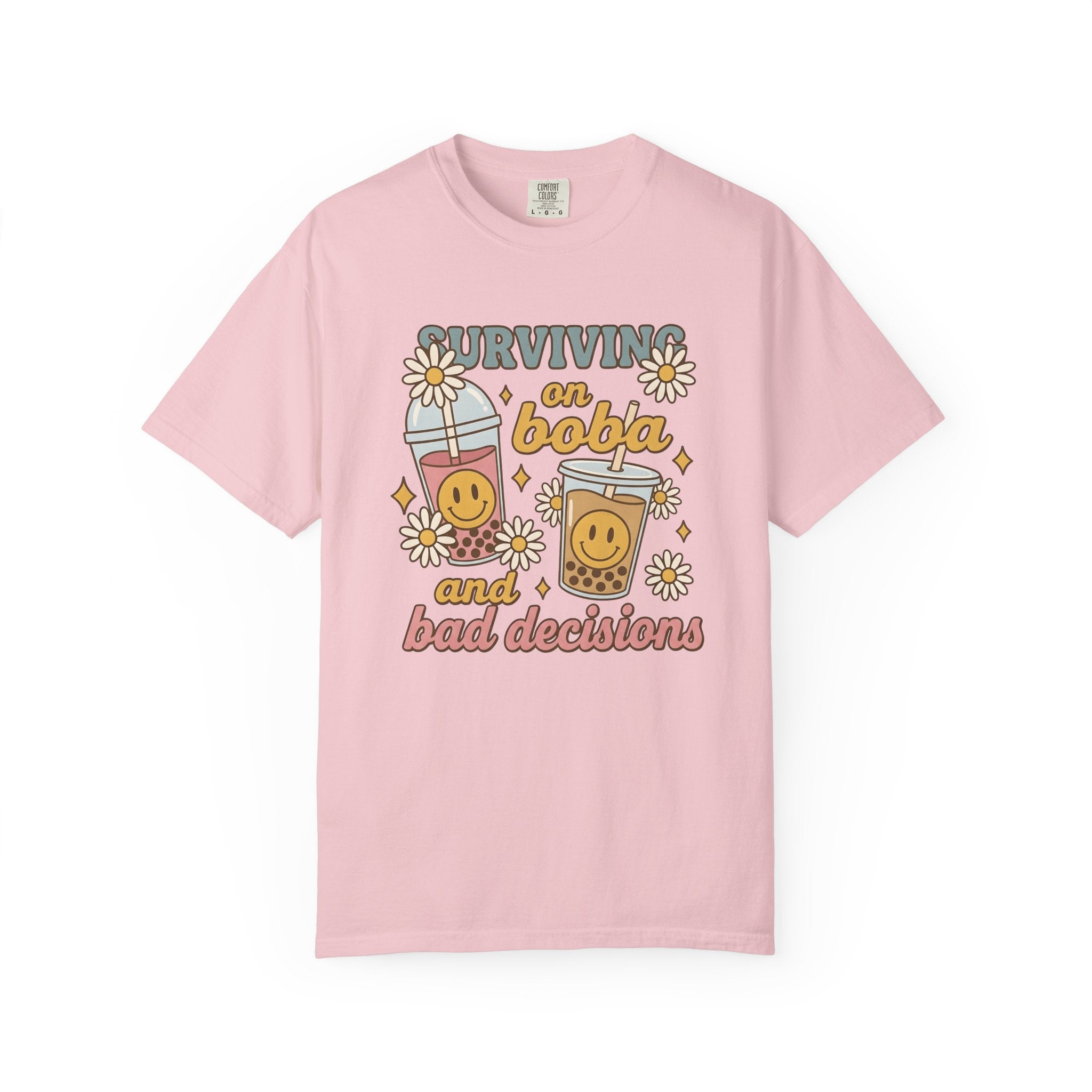 Bubble Tea Shirt Boba Jokes Gift Women Cute Tee Boba Drink T-Shirt Boba Fan Kawaii Tshirt Pun Graphic Vintage Flowers Tshirt