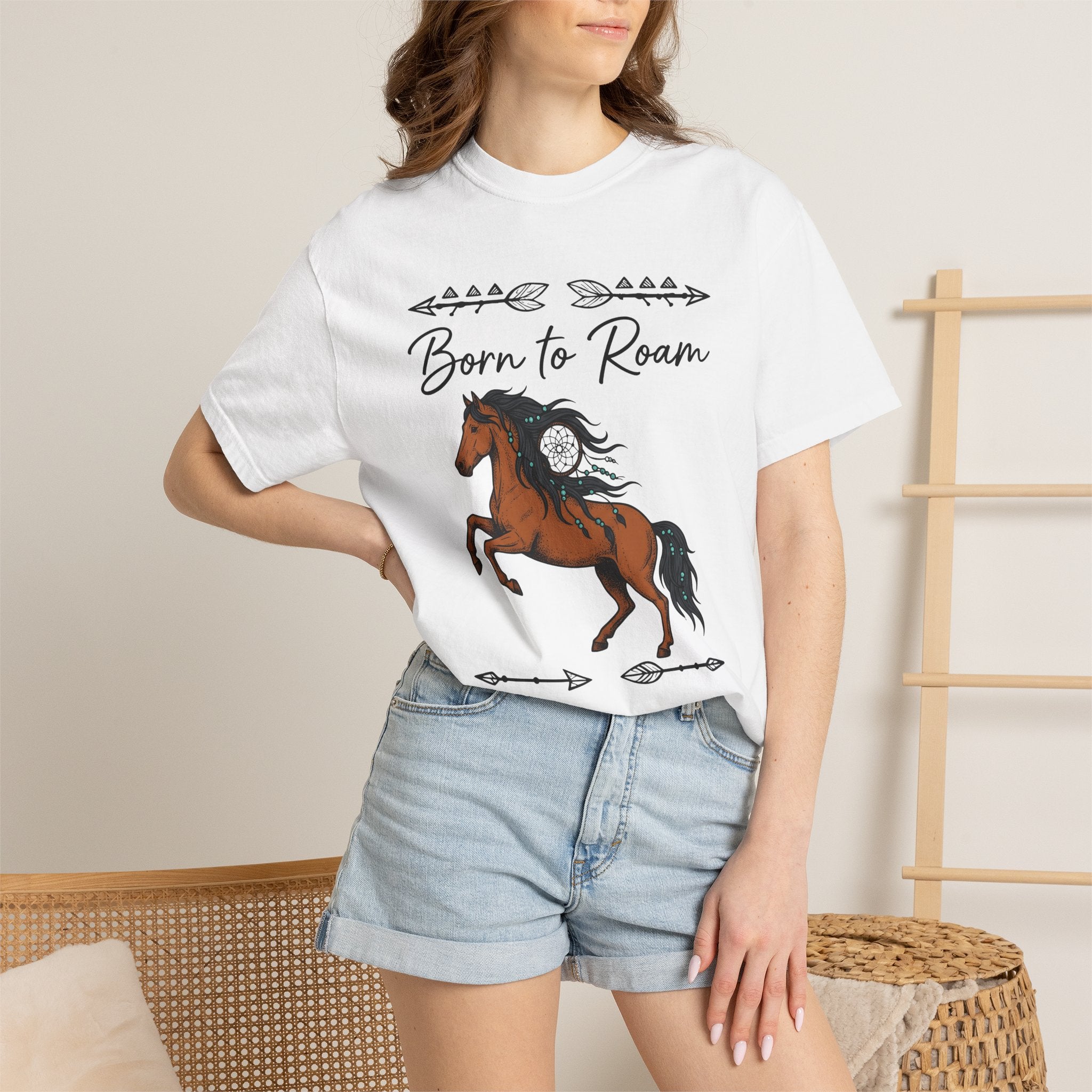 Horse Graphic Shirt Cowgirl Western Gift Women Boho Tee Equine T-Shirt Rodeo Fan Hippie Tshirt Cowboy Graphic Vintage Arrow Tshirt