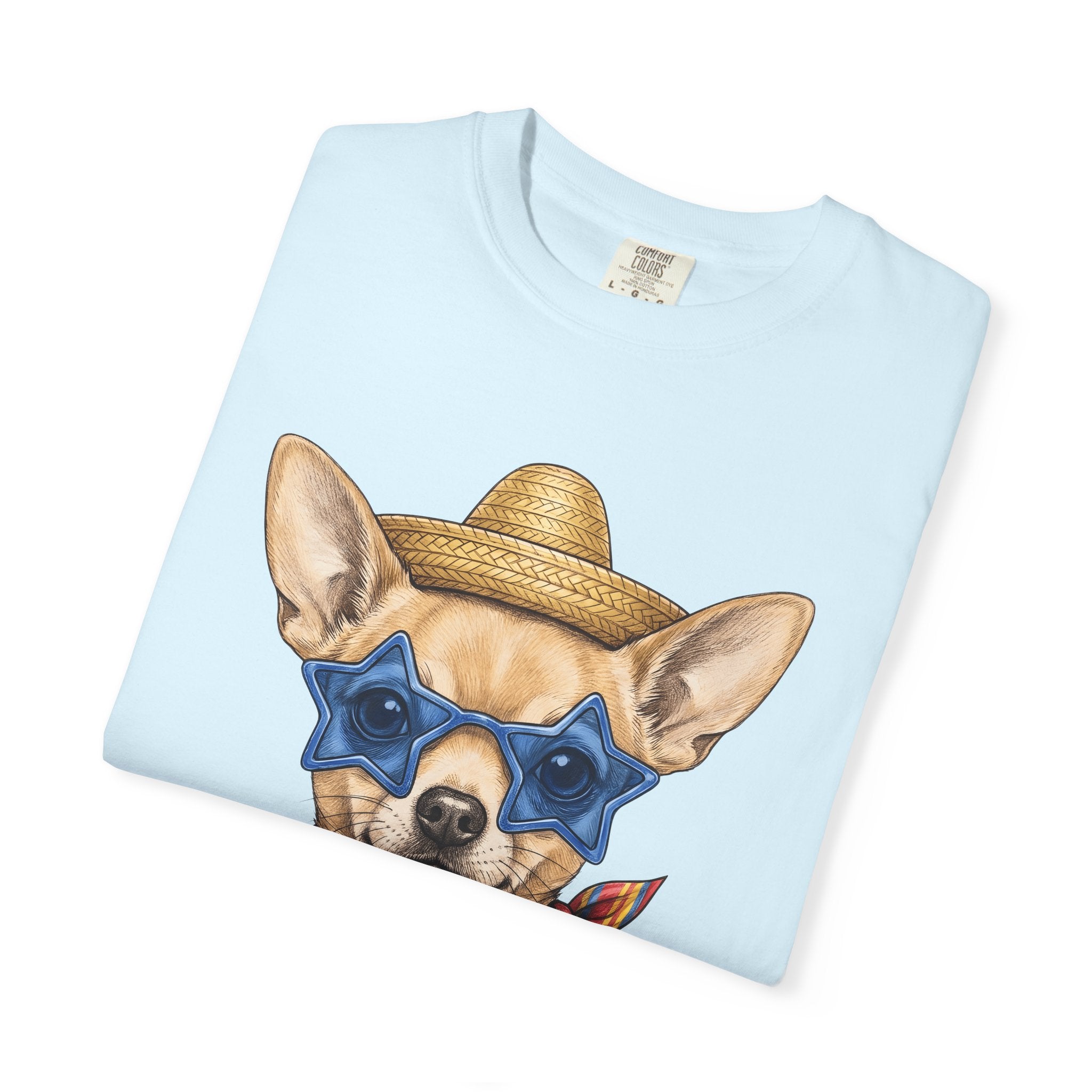 Chihuahua Puppy Shirt Dog Clothing Gift Women Sketch Tee Puppy T-Shirt Dog Fan Pup Drawing Clothing Graphic Retro Star Glasses Tshirt