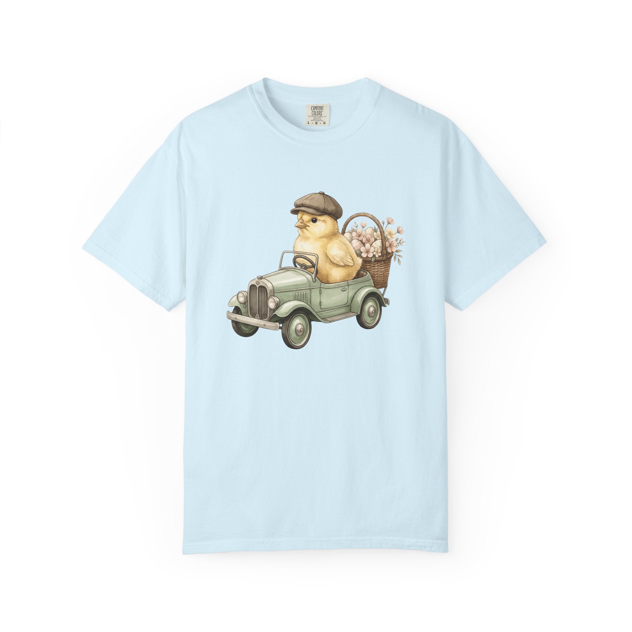 Chicken Truck Shirt Easter Pet Gift Women Playful Tee Food Truck T-Shirt Easter Fan Vintage Tshirt Animal Graphic Retro Floral Basket Tshirt