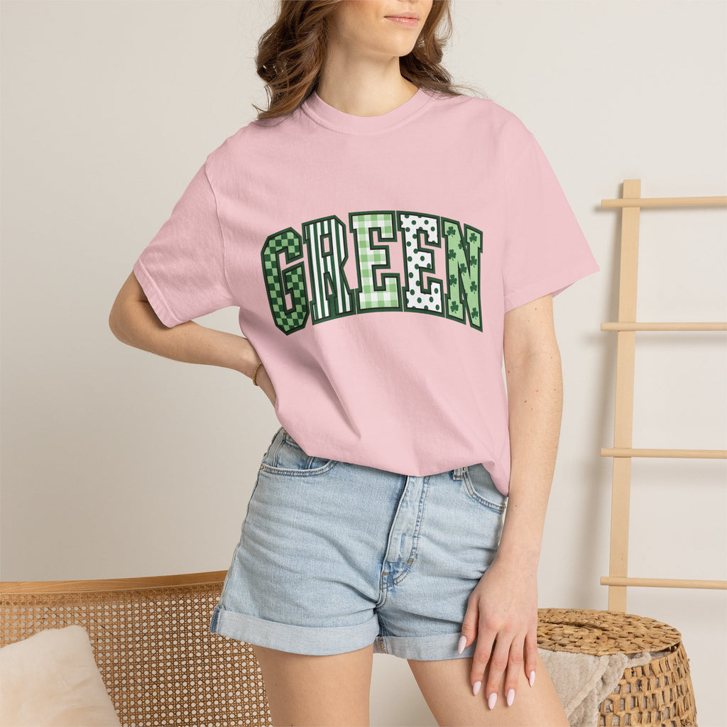 Clover Motif Shirt St. Patrick's Day Event Gift Women Eye Catching Tee Shamrock T-Shirt Holiday Fan Vibrant Tshirt Party Graphic Old School