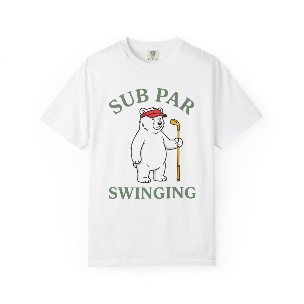 Bear Golf Shirt Golf Humor Gift Women Cartoon Tee Teddy T-Shirt Golfer Fan Cartoony Tshirt Funny Graphic Minimalist Visor Tshirt