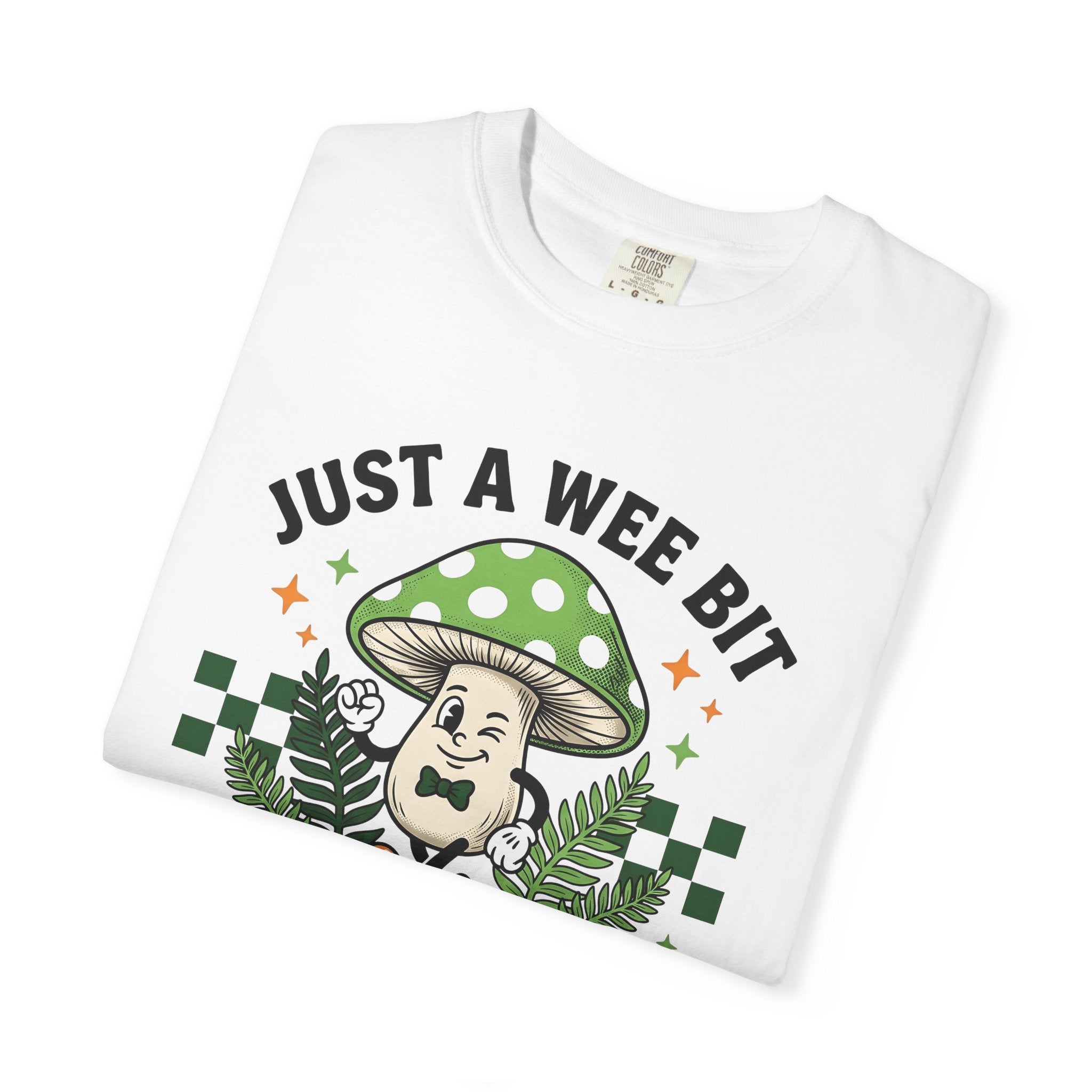 Shroom Character Shirt St Patrick's Day Mysticism Gift Women Sketch Tee Mushroom T-Shirt Luck Enthusiast Drawing Illustration Old School