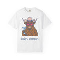 Cow Cocktail Shirt Cowgirl Celebration Gift Women Comic Tee Cocktail T-Shirt Rodeo Fan Cartoon Tshirt Party Graphic Vintage Love Glasses