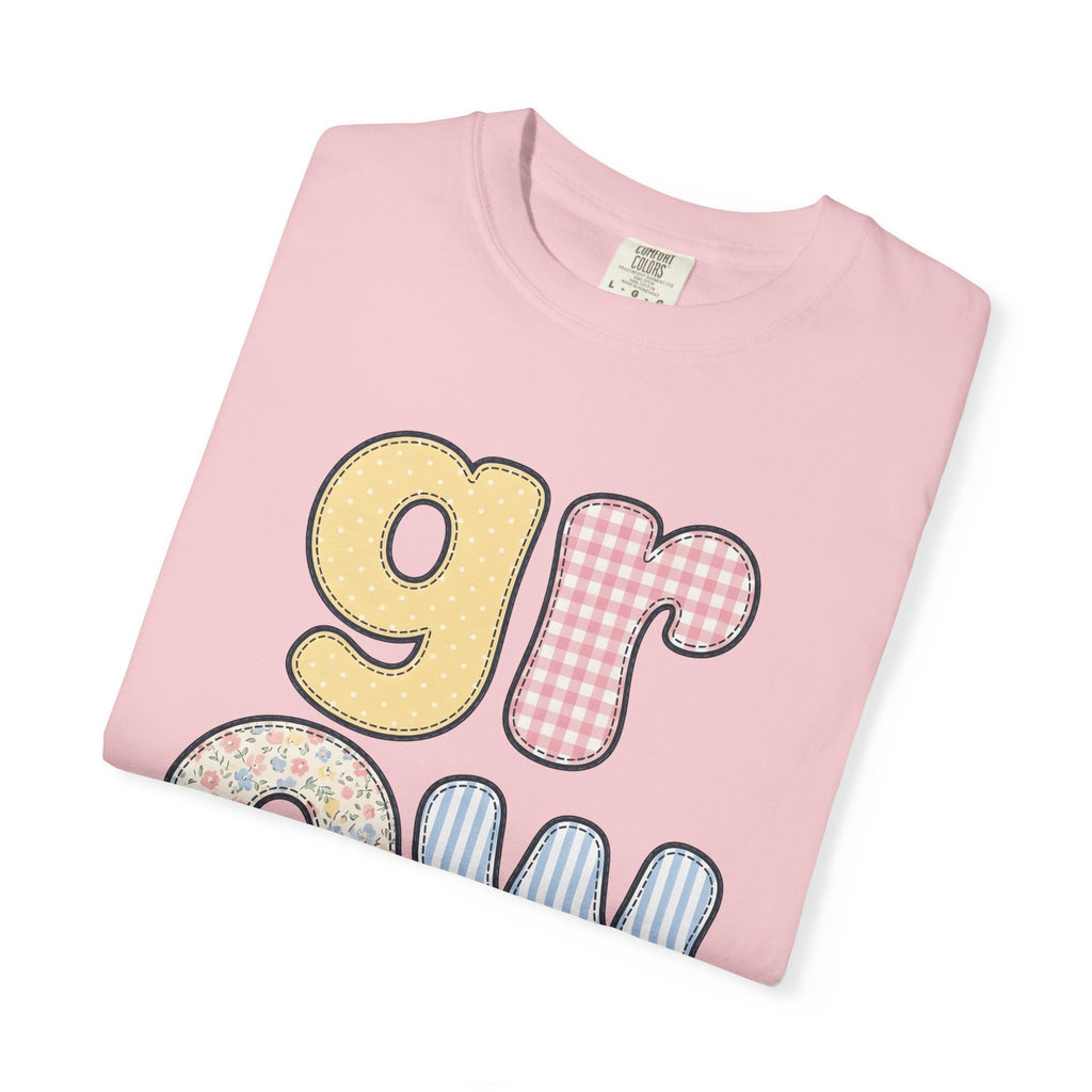 Stitched Letters Shirt Teachers Learning Gift Women Sweet Tee Lettering T-Shirt Educator Enthusiast Cute Tshirt Education Graphic Old School