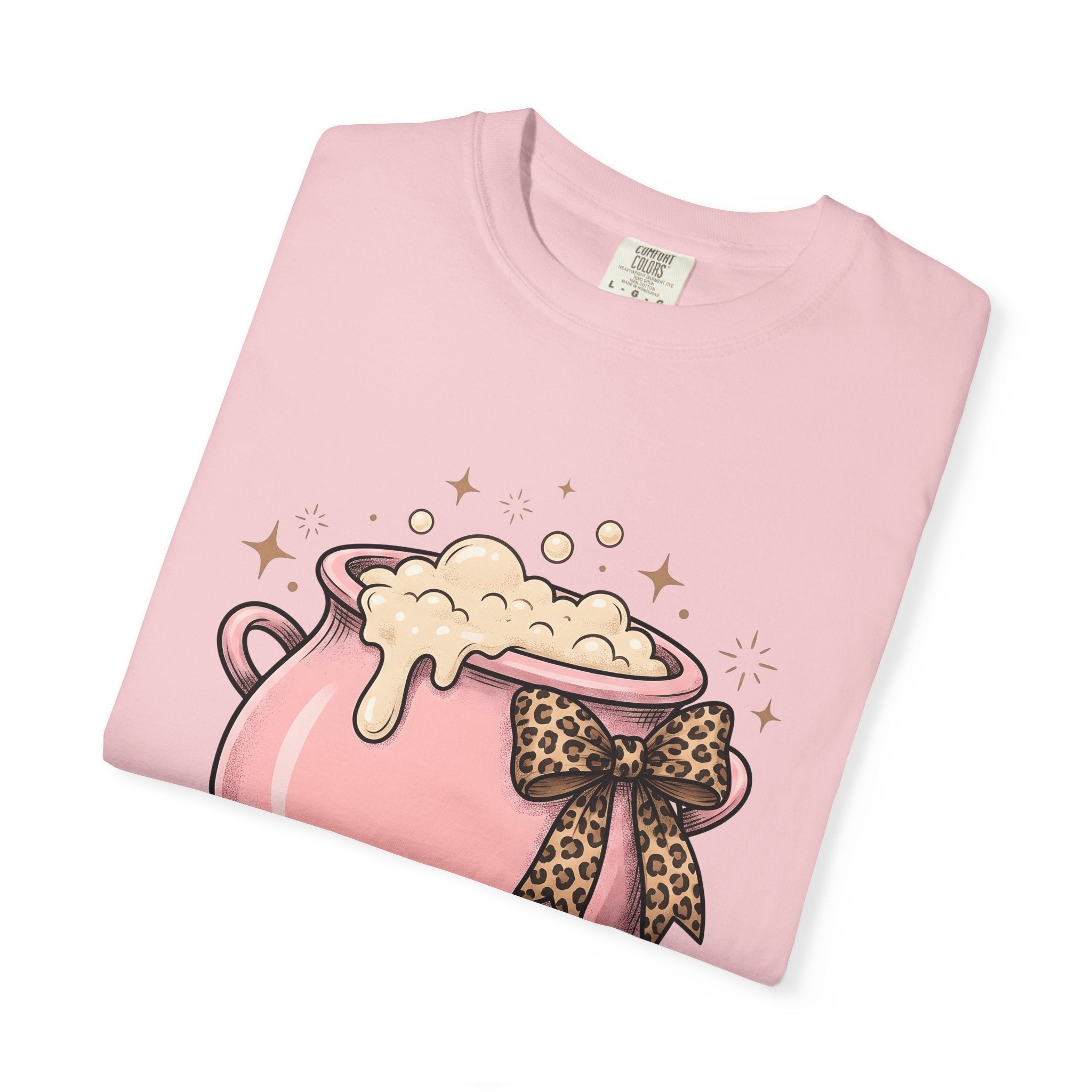 Pink Potion Shirt Halloween Spellcaster Gift Women Adorable Tee Elixir T-Shirt Horror Fan Cute Tshirt Wizard Graphic Sketch Leopard Print