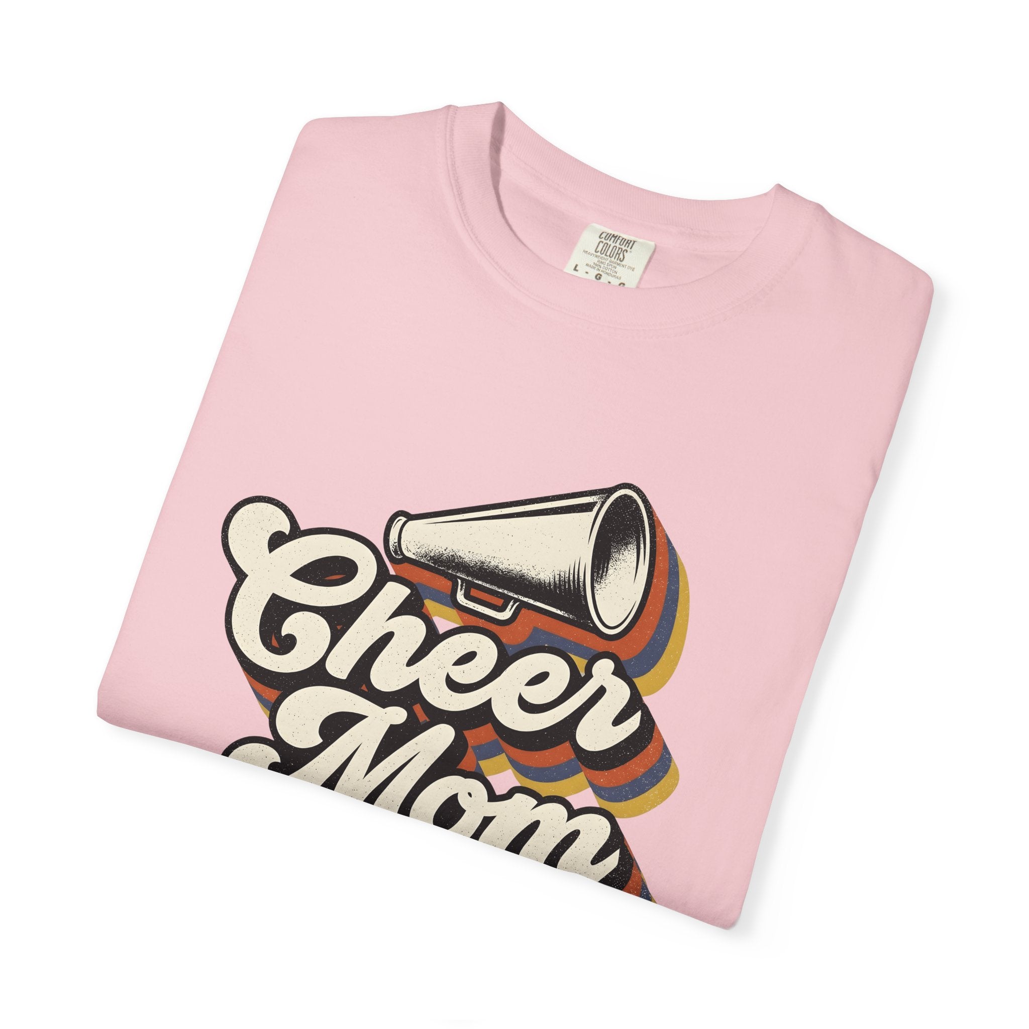 Megaphone Graphic Shirt Cheer Mom Sports Gift Women Retro Tee Loudspeaker T-Shirt Cheerleader Fan Vintage Graphic Tshirt Vintage Shadow