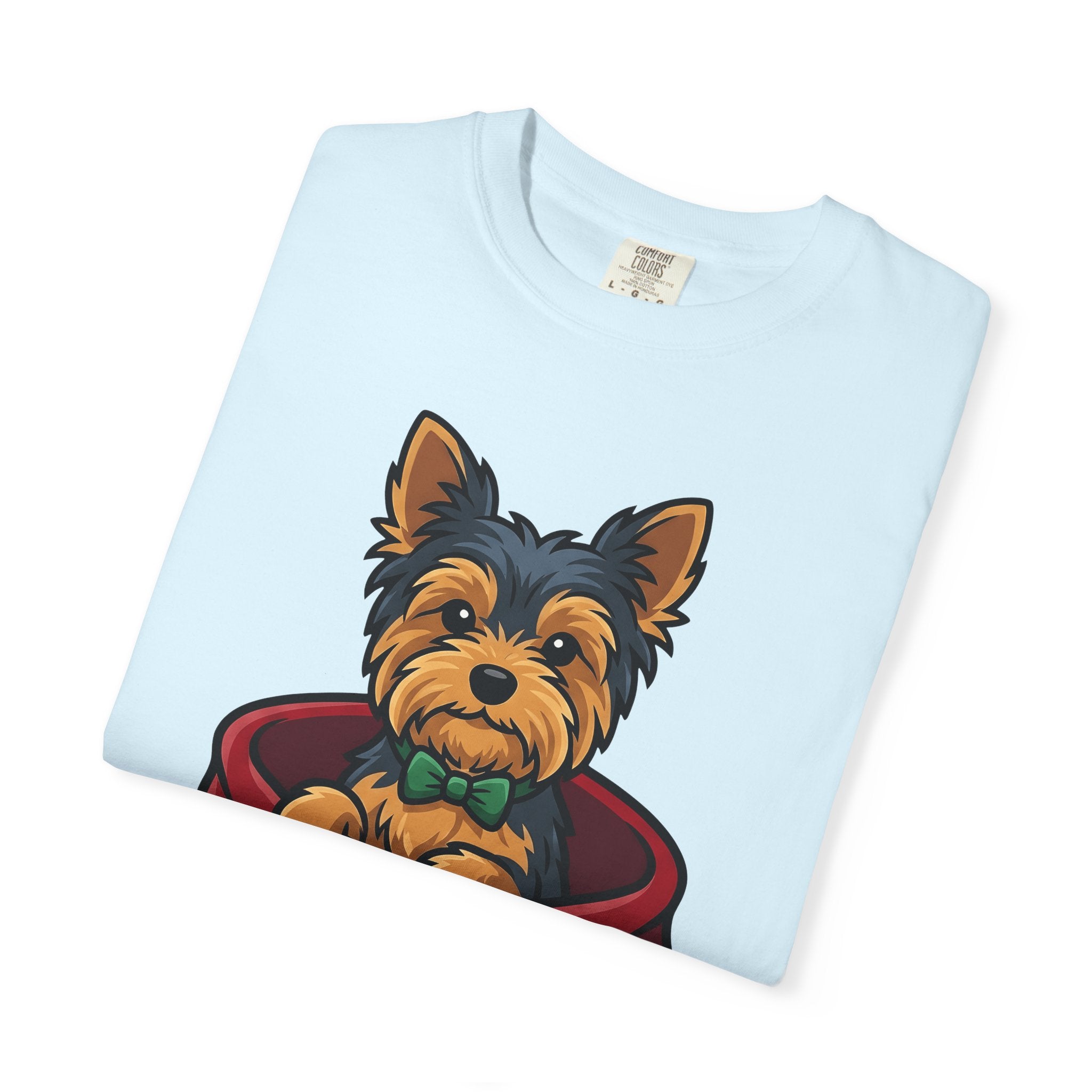 Yorkie Puppy Shirt Dog Pet Supplies Gift Women Pop Art Tee Yorkie T-Shirt Dog Fan Pop Art Tshirt Pet Accessories Graphic Manga Bowtie Tshirt