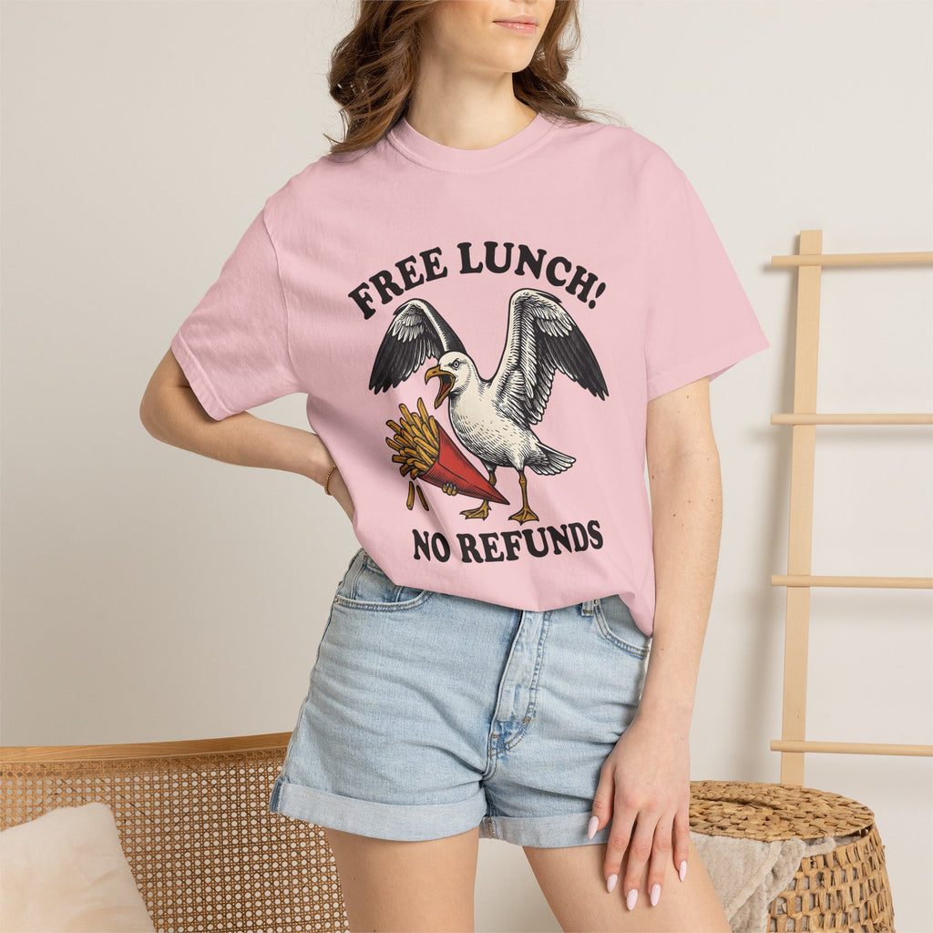 Seagull Fries Shirt Funny Animal Gift Women Vintage Tee Gulls T-Shirt Humor Fan Gull Graphic Hand Drawn French Fries Tshirt