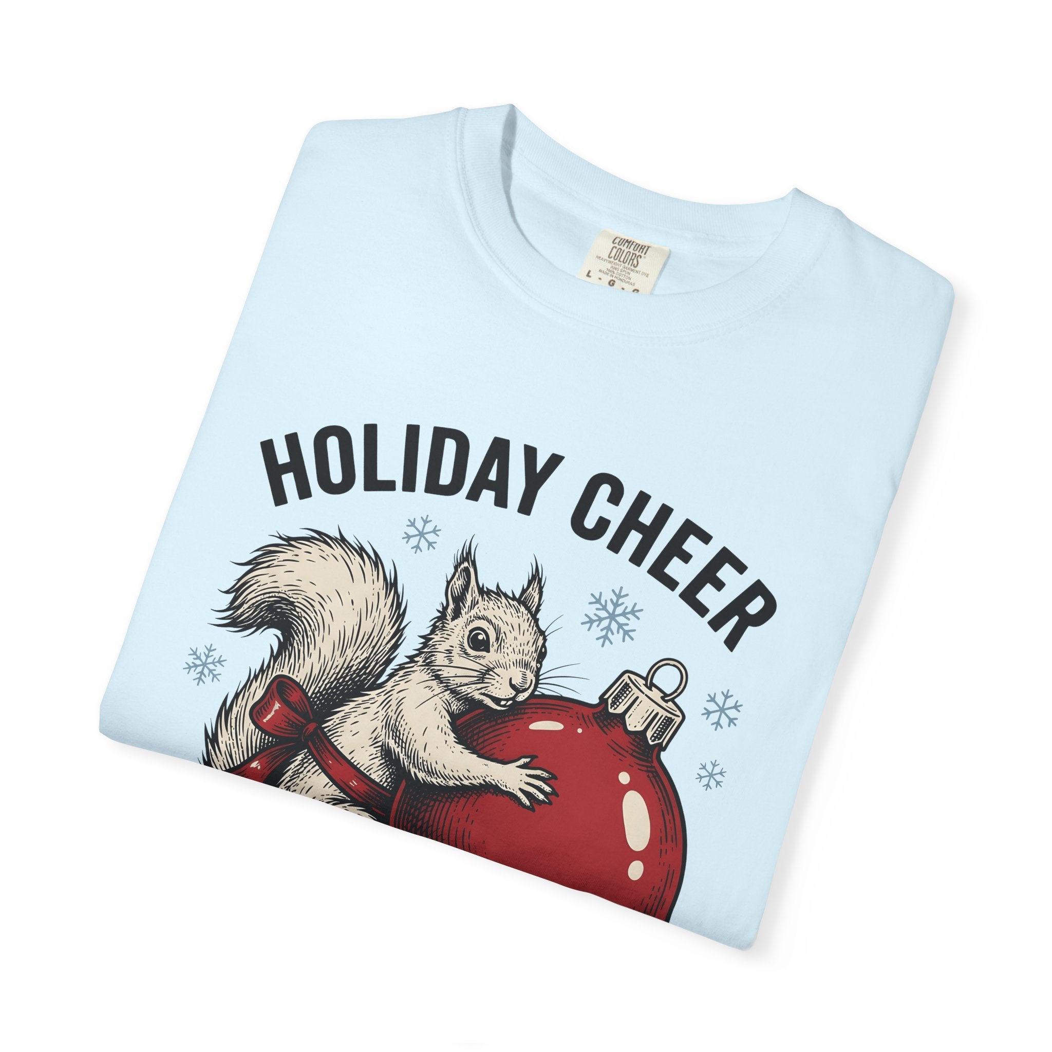 Squirrel Ornament Shirt Christmas Animals Gift Women Vintage Tee Ornament T-Shirt Christmas Fan Retro Tshirt Wildlife Graphic Hand Drawn