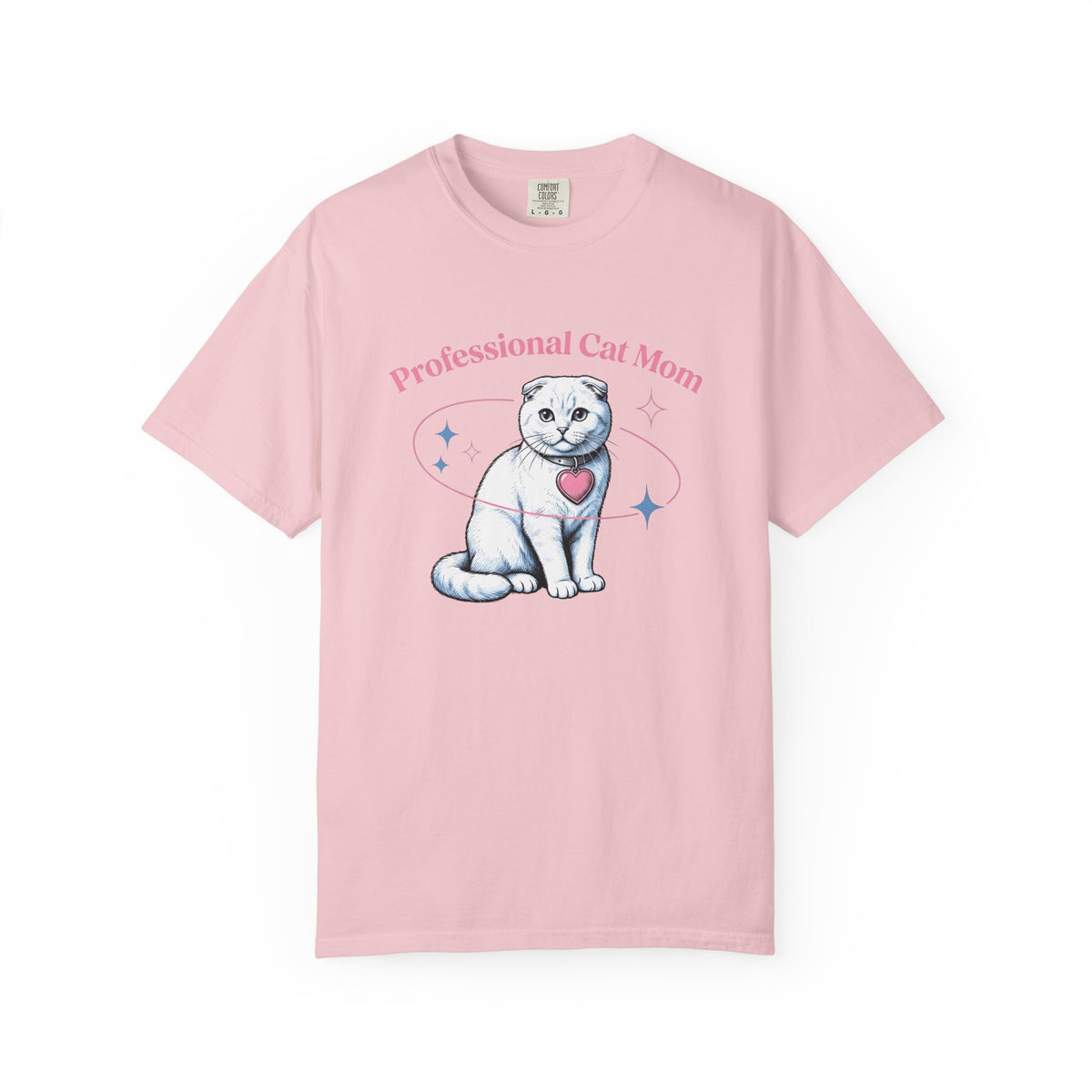 Scottish Fold Cat Shirt Cat Pet Gift Women Hand Drawn Tee Cat T-Shirt Cat Fan Feline Tshirt Pet Graphic Retro Heart Pendant Tshirt