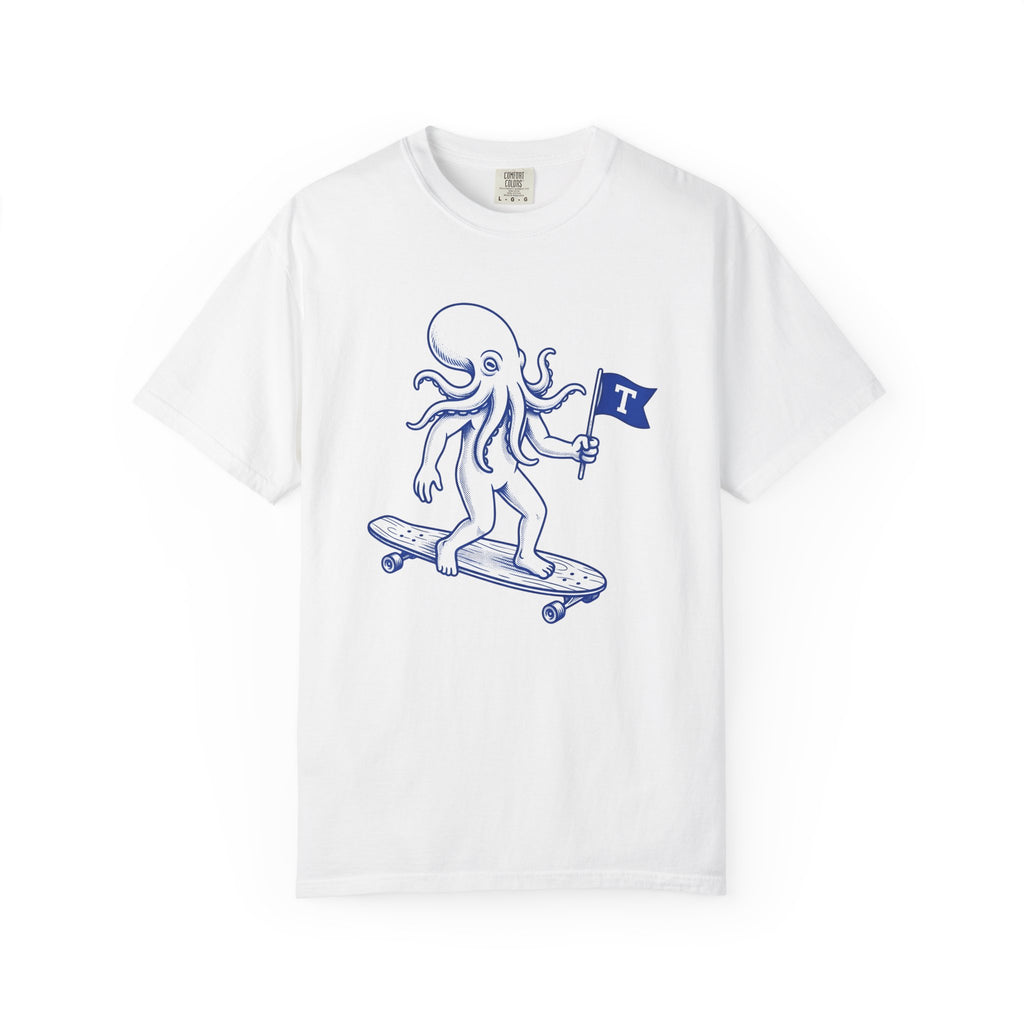 Octopus Cruiser Shirt Animals Aquatic Gift Women Doodle Tee Octopus T-Shirt Wildlife Fan Squid Graphic Tshirt Old School Flag Tshirt