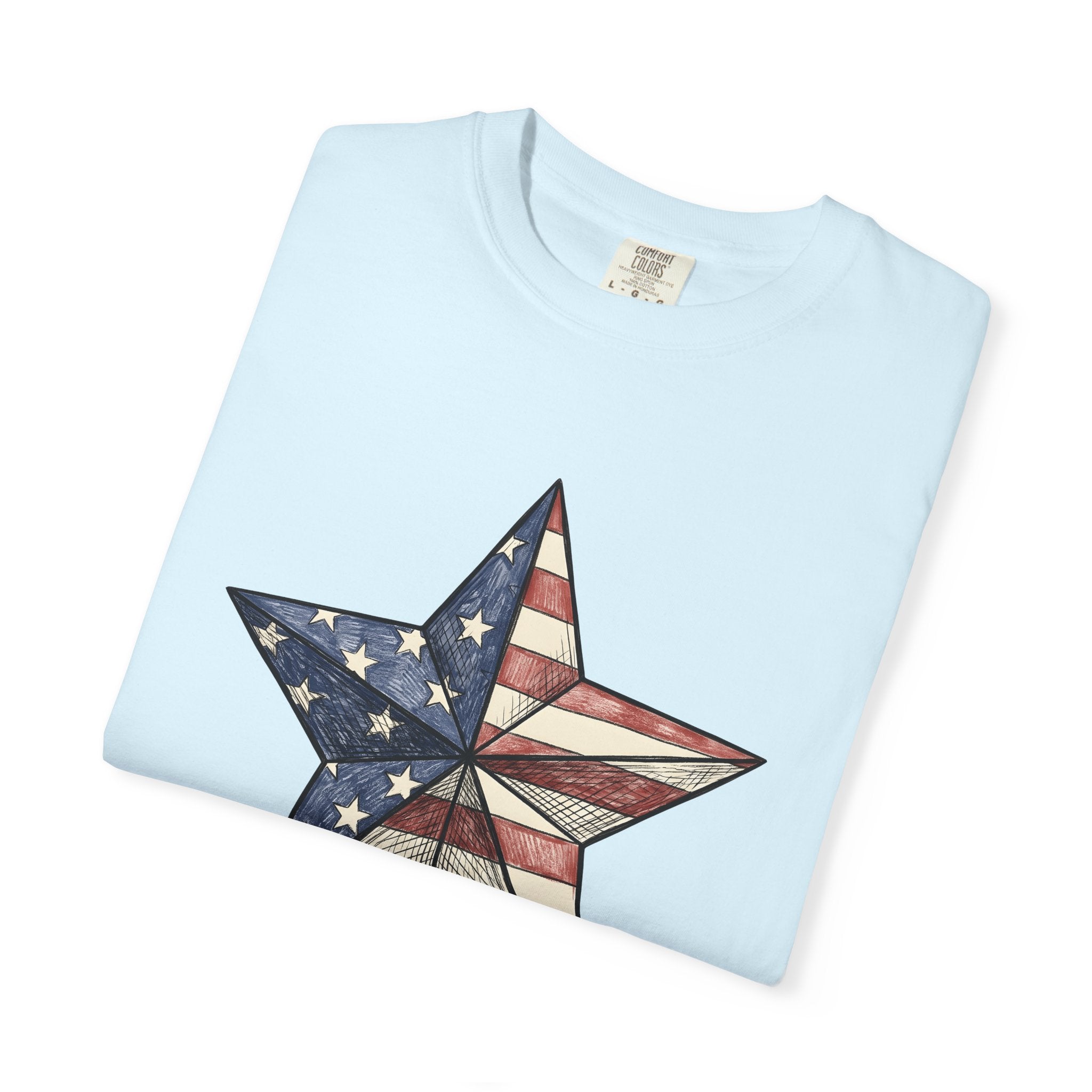 Star Emblem Shirt America Heritage Gift Women Cartoon Tee Symbol T-Shirt American Fan Emblem Tshirt Heritage Graphic Rustic Pennant Tshirt