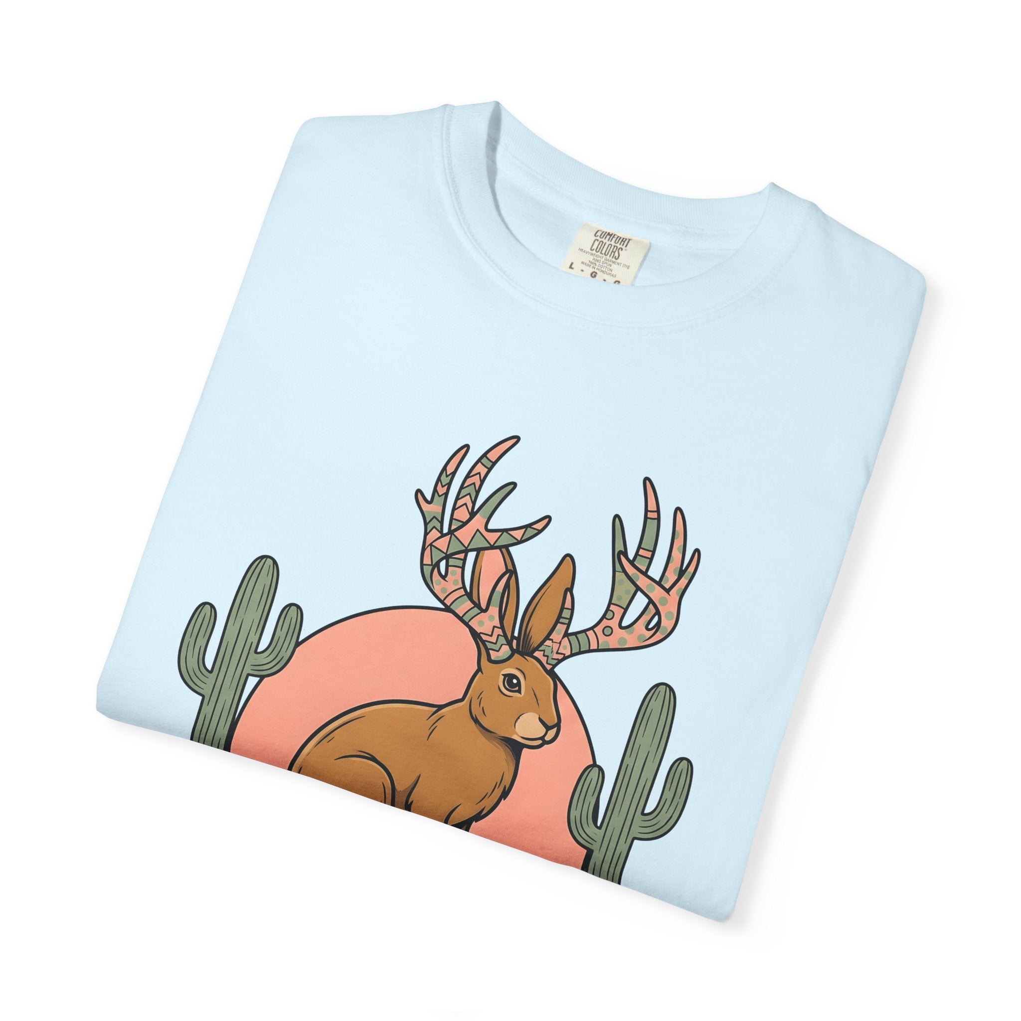 Jackalope Drawing Shirt Easter Critter Gift Women Hippie Tee Jackrabbit T-Shirt Spring Fan Retro Tshirt Creature Graphic Classic Prickly