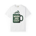 Tea Mug Shirt Christmas Latte Gift Women Farmhouse Tee Coffee Mug T-Shirt Xmas Fan Coffee Cup Tshirt Coffee Graphic Line Art Steam Tshirt