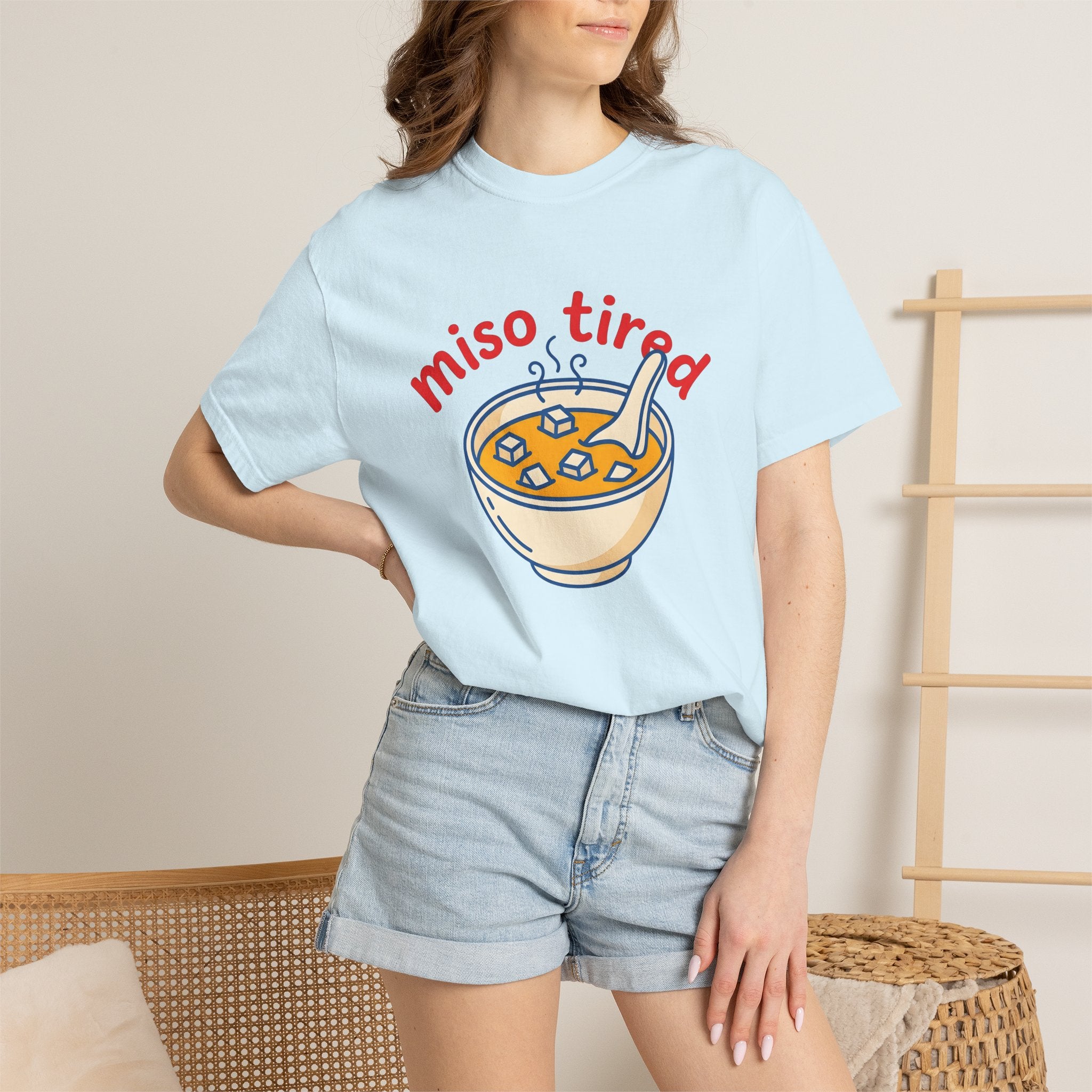 Miso Soup Dish Shirt Funny Meals Gift Women Graphic Tee Soup T-Shirt Humor Fan Illustrated Design Food Graphic Tshirt Contemporary Tofu